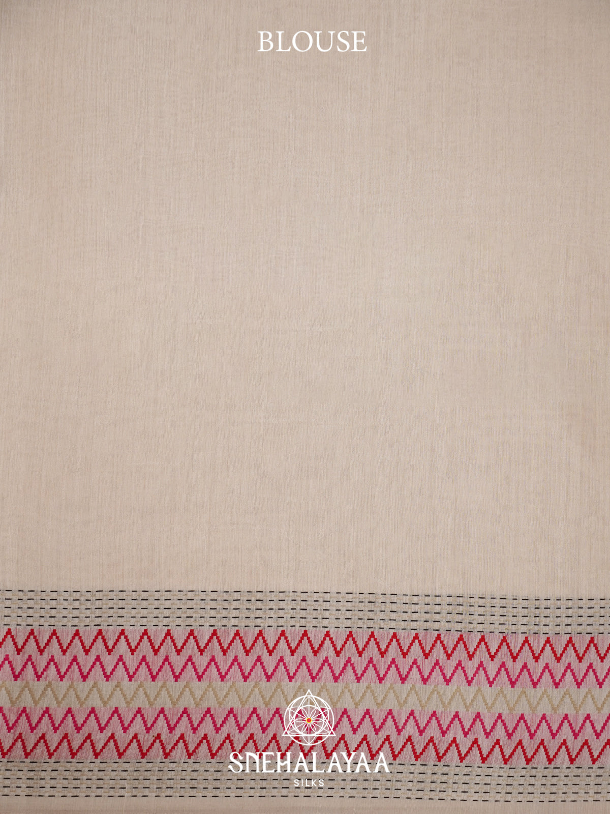 Cream Matka Tussar Silk Saree