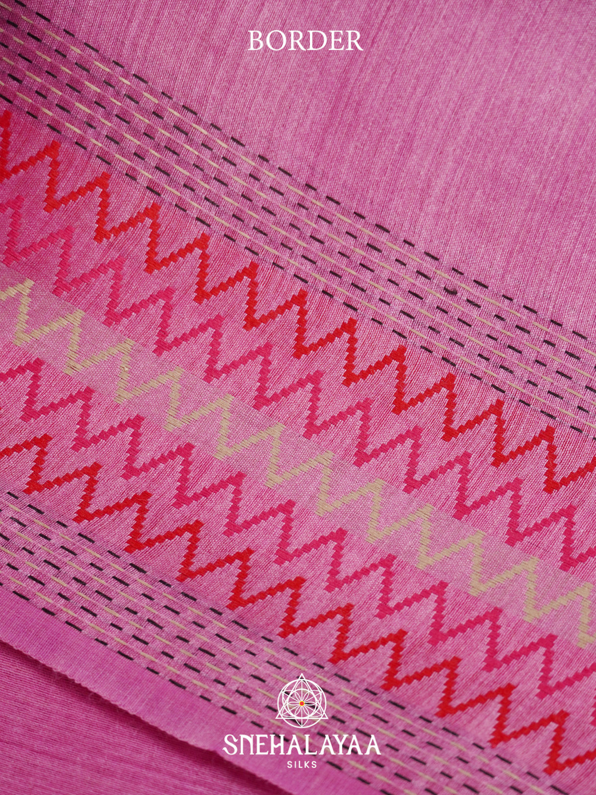 Pink Matka Tussar Silk Saree