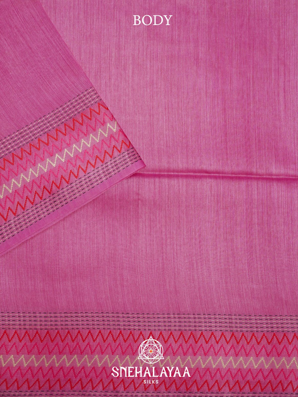 Pink Matka Tussar Silk Saree
