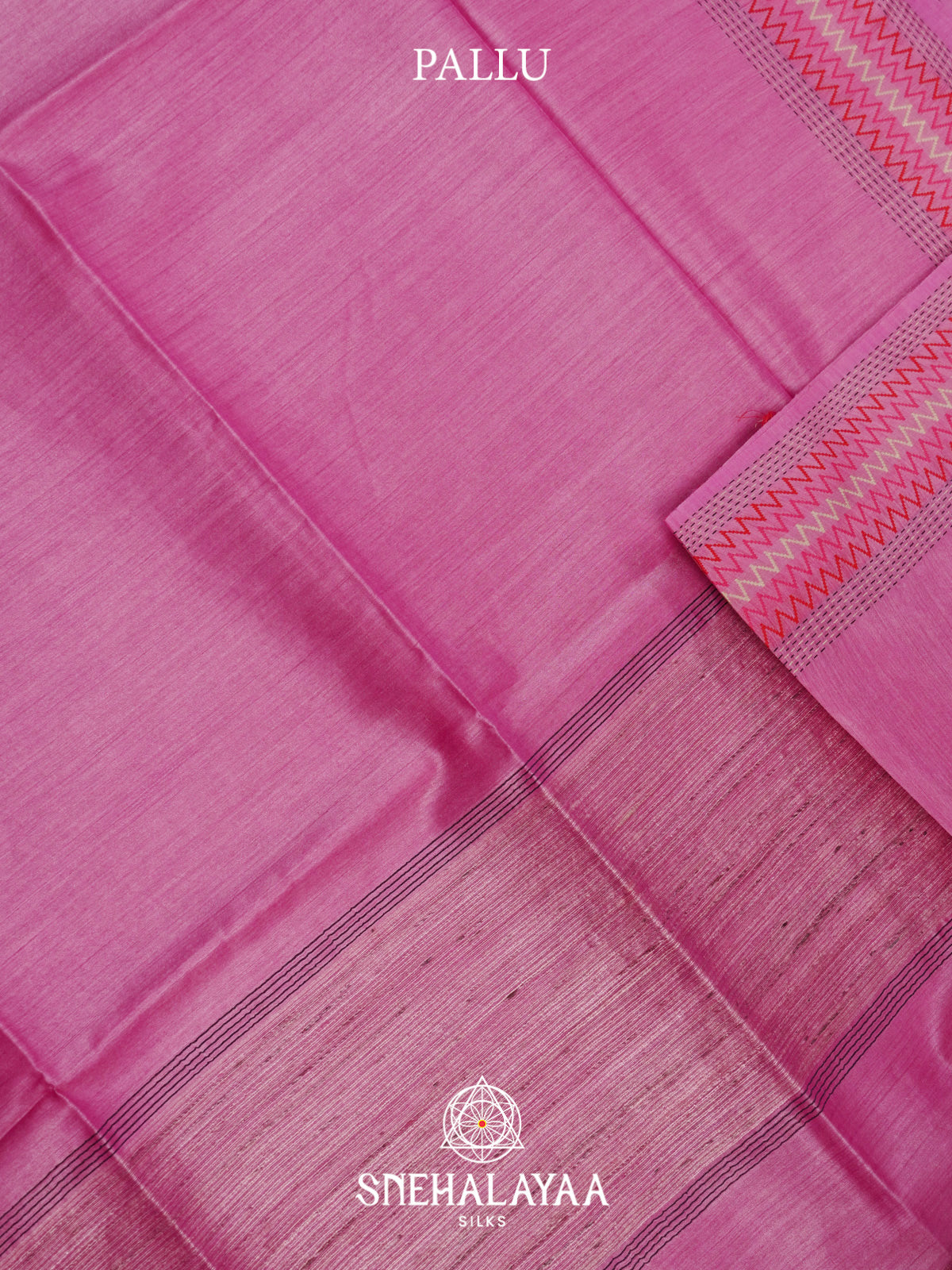 Pink Matka Tussar Silk Saree