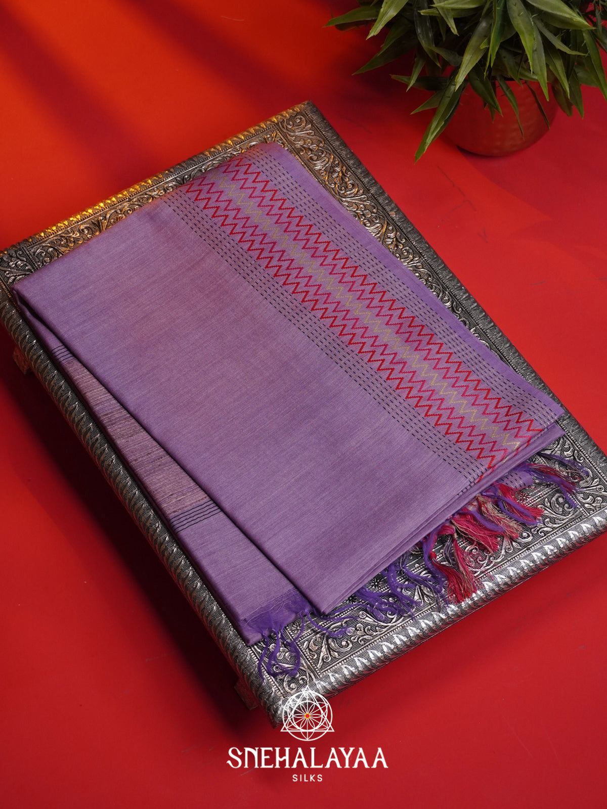 Orchid  Matka Tussar Silk Saree