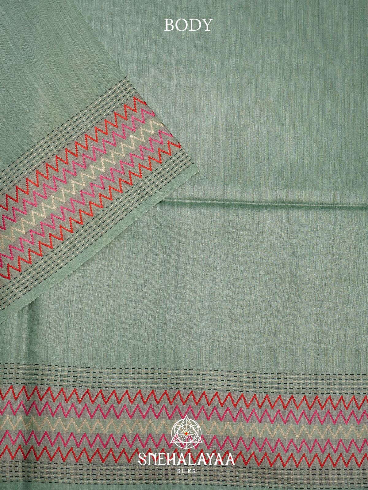 Teal   Matka Tussar Silk Saree