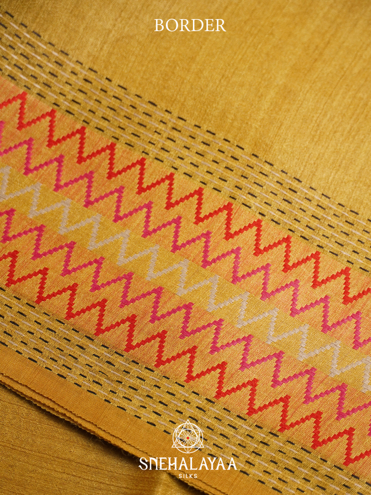 Yellow Matka Tussar Silk Saree