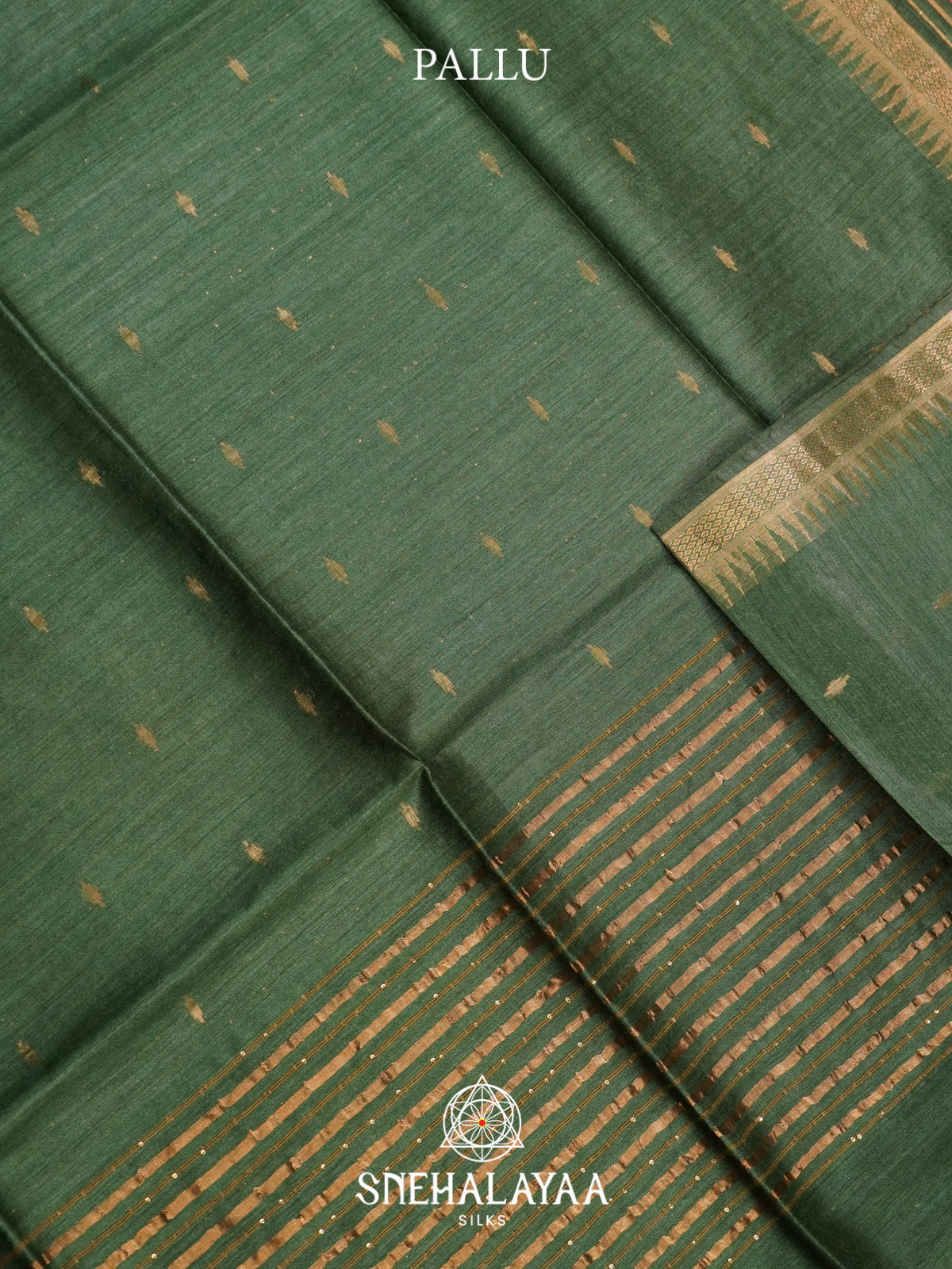 Green Matka Tussar Silk Saree