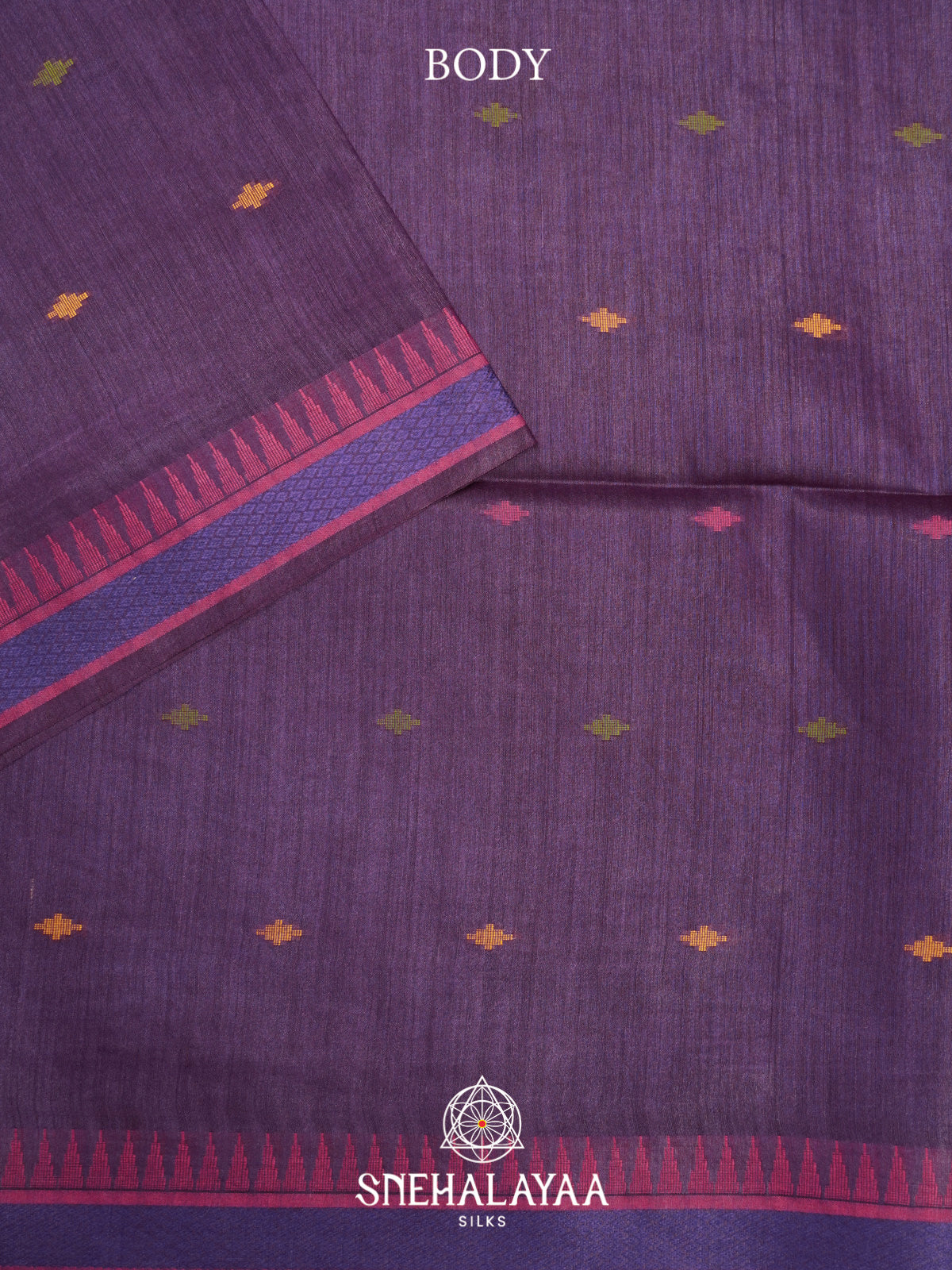 Purple Matka Tussar Silk Saree