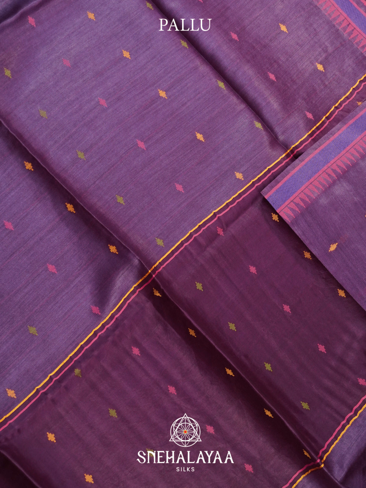 Purple Matka Tussar Silk Saree