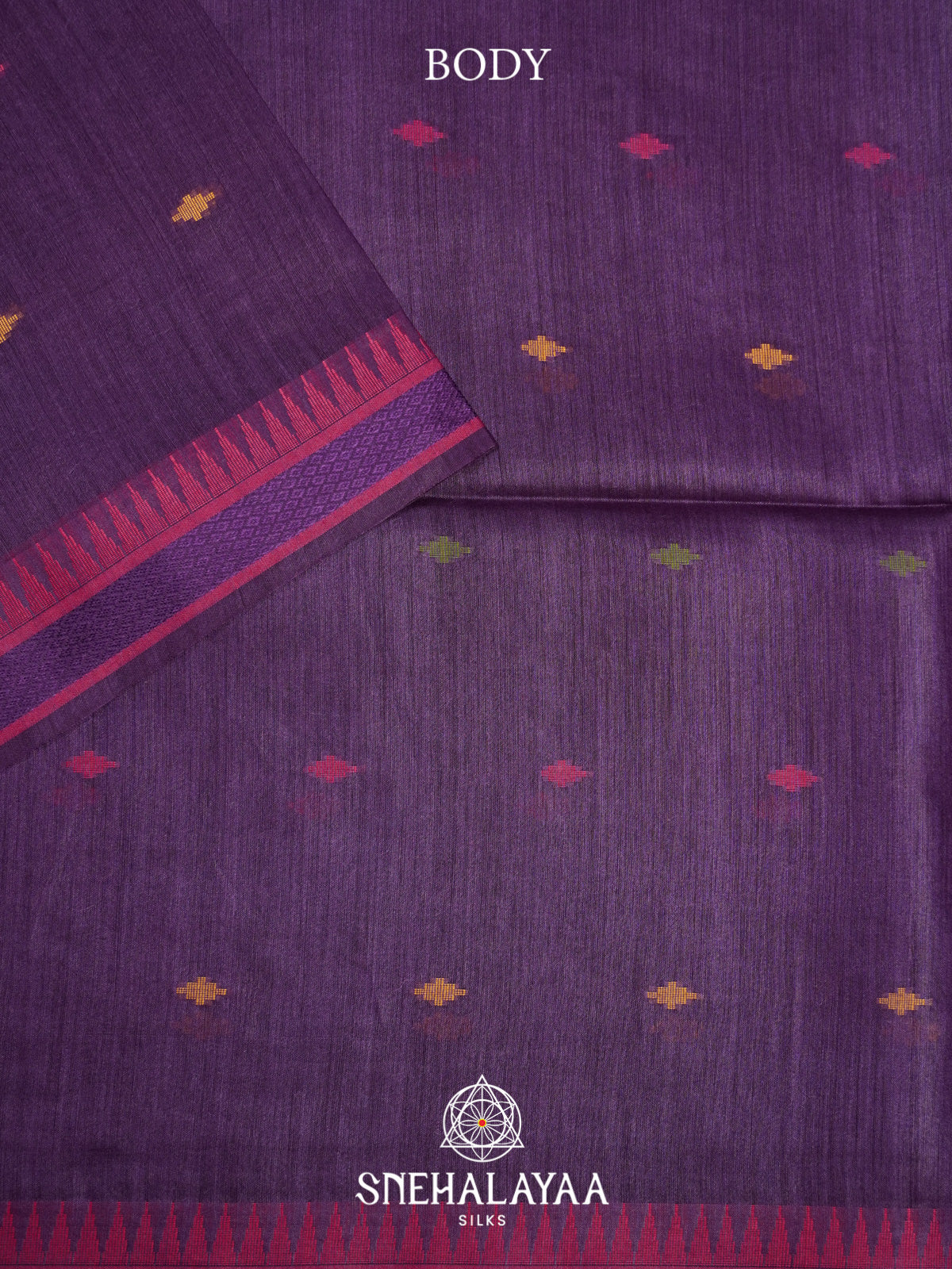 Purple Matka Tussar Silk Saree