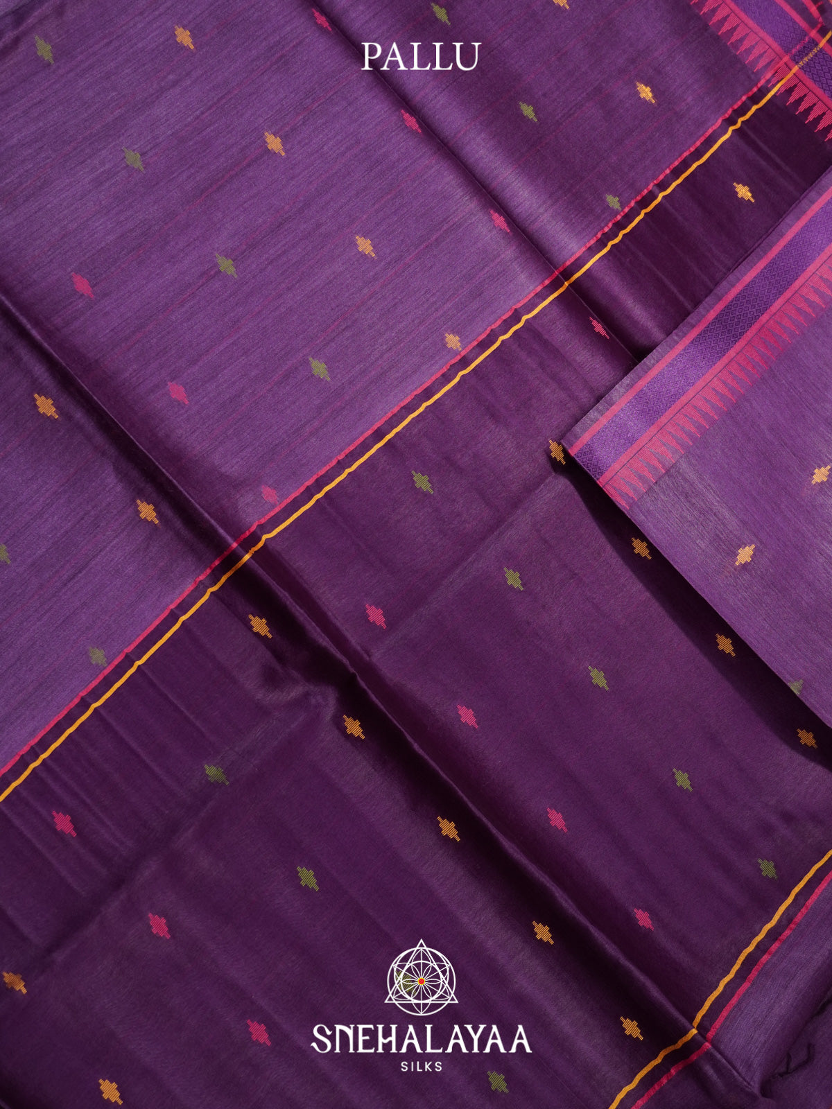 Purple Matka Tussar Silk Saree