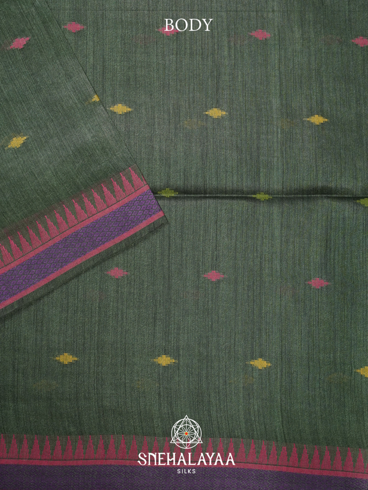 Green Matka Tussar Silk Saree