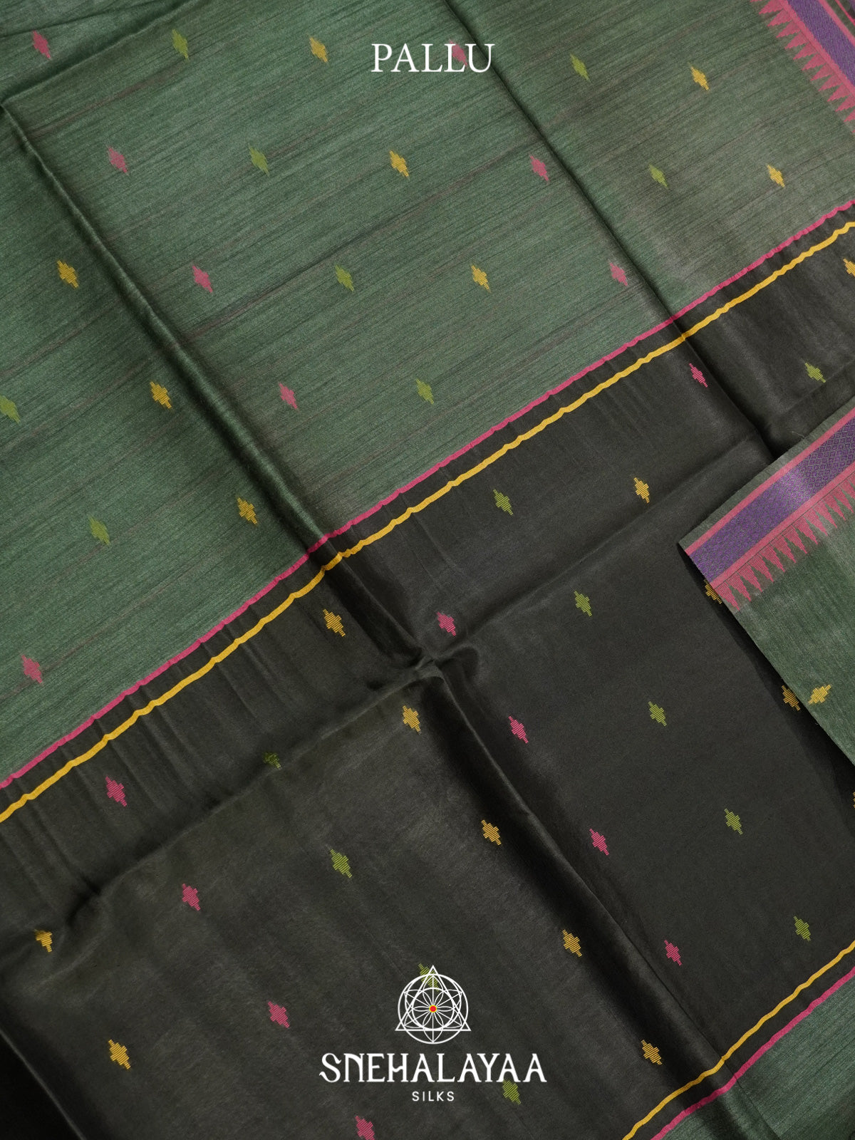 Green Matka Tussar Silk Saree