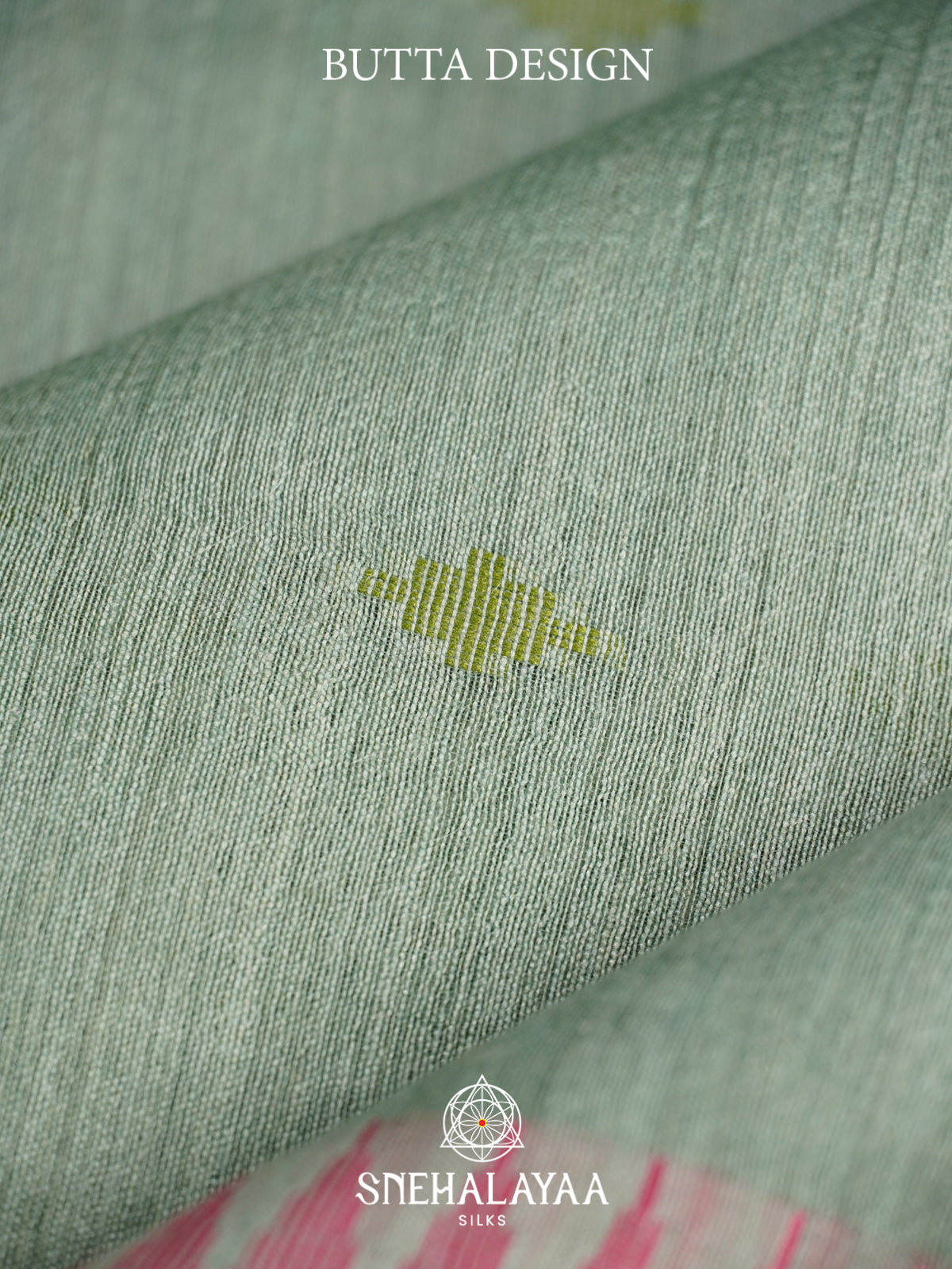 Sage Green Matka Tussar Silk Saree