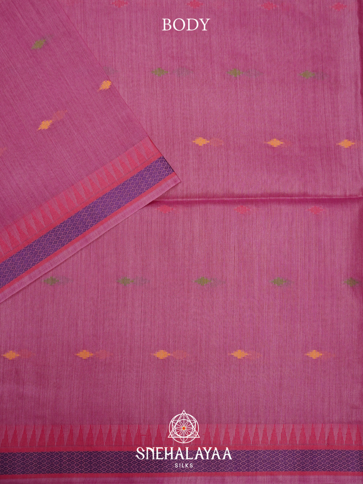 Pink Matka Tussar Silk Saree