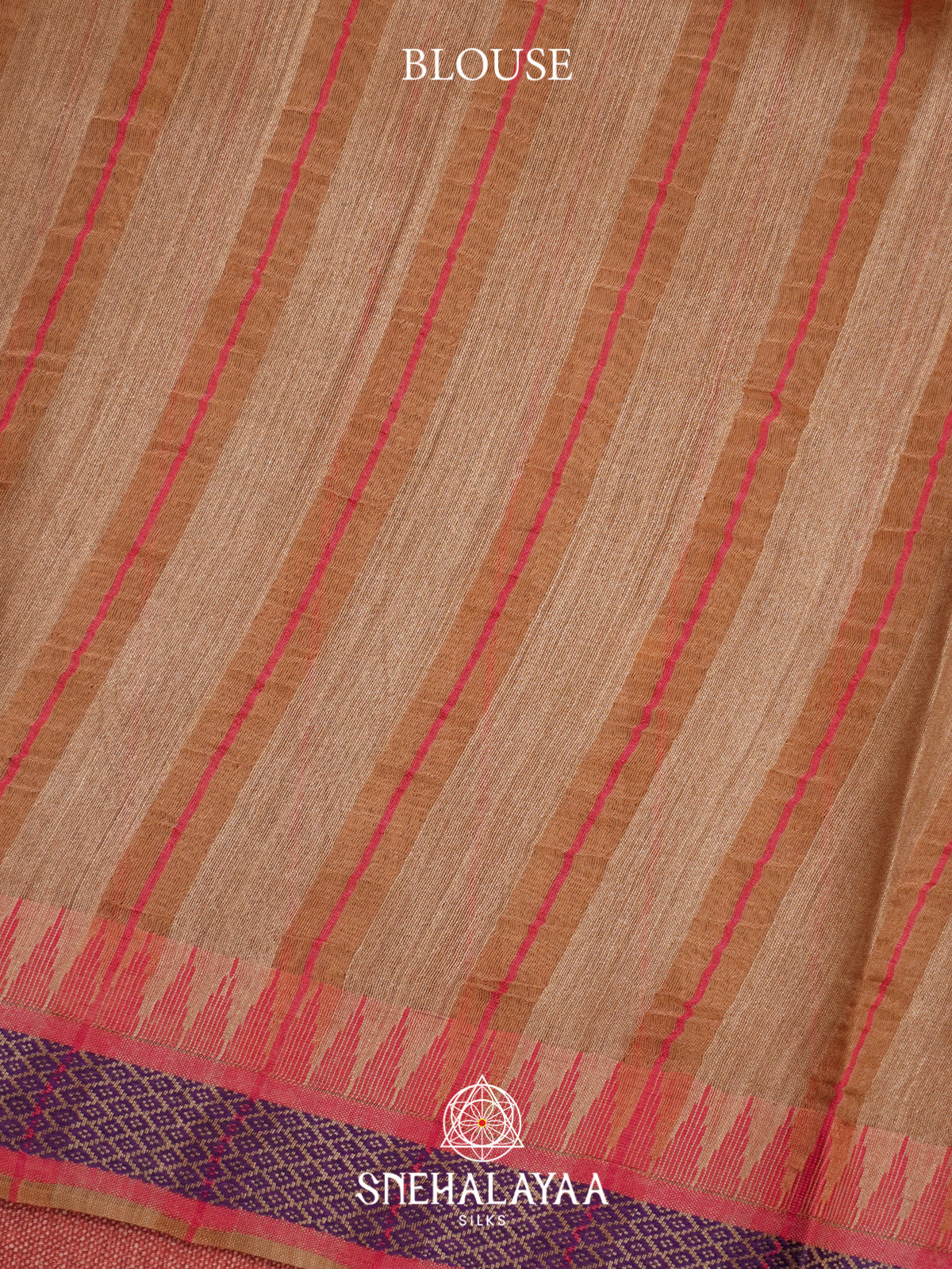 Brown Matka Tussar Silk Saree