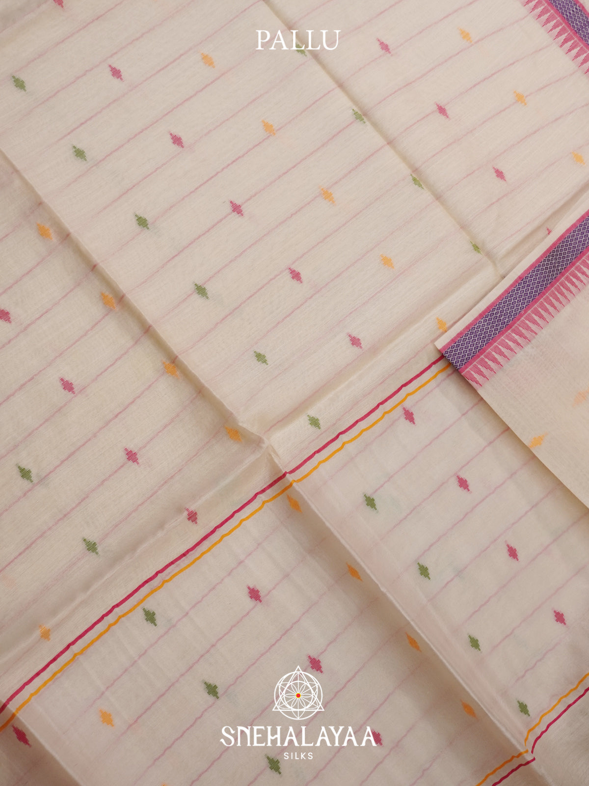 Ivory Matka Tussar Silk Saree