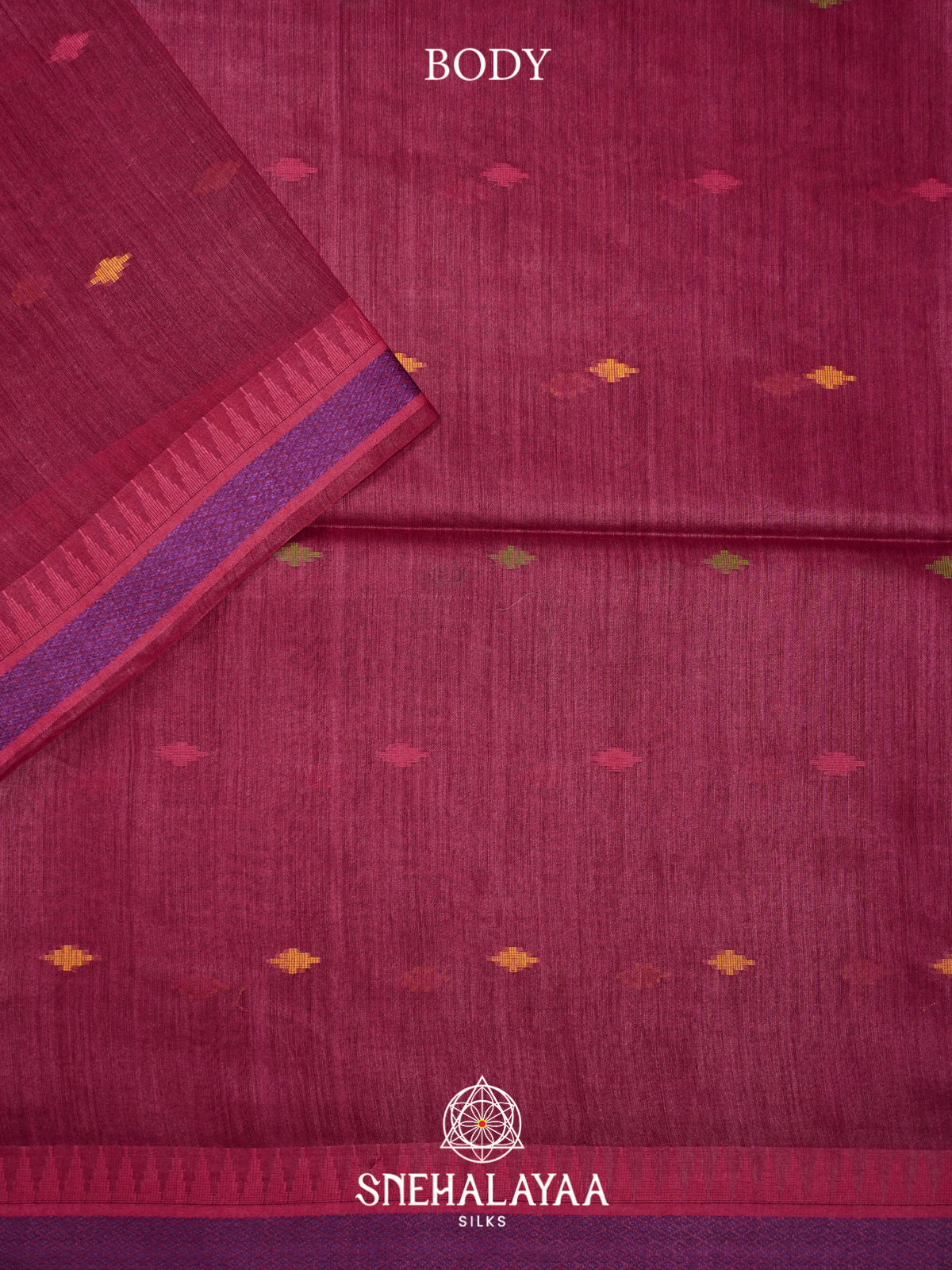 Maroon Matka Tussar Silk Saree
