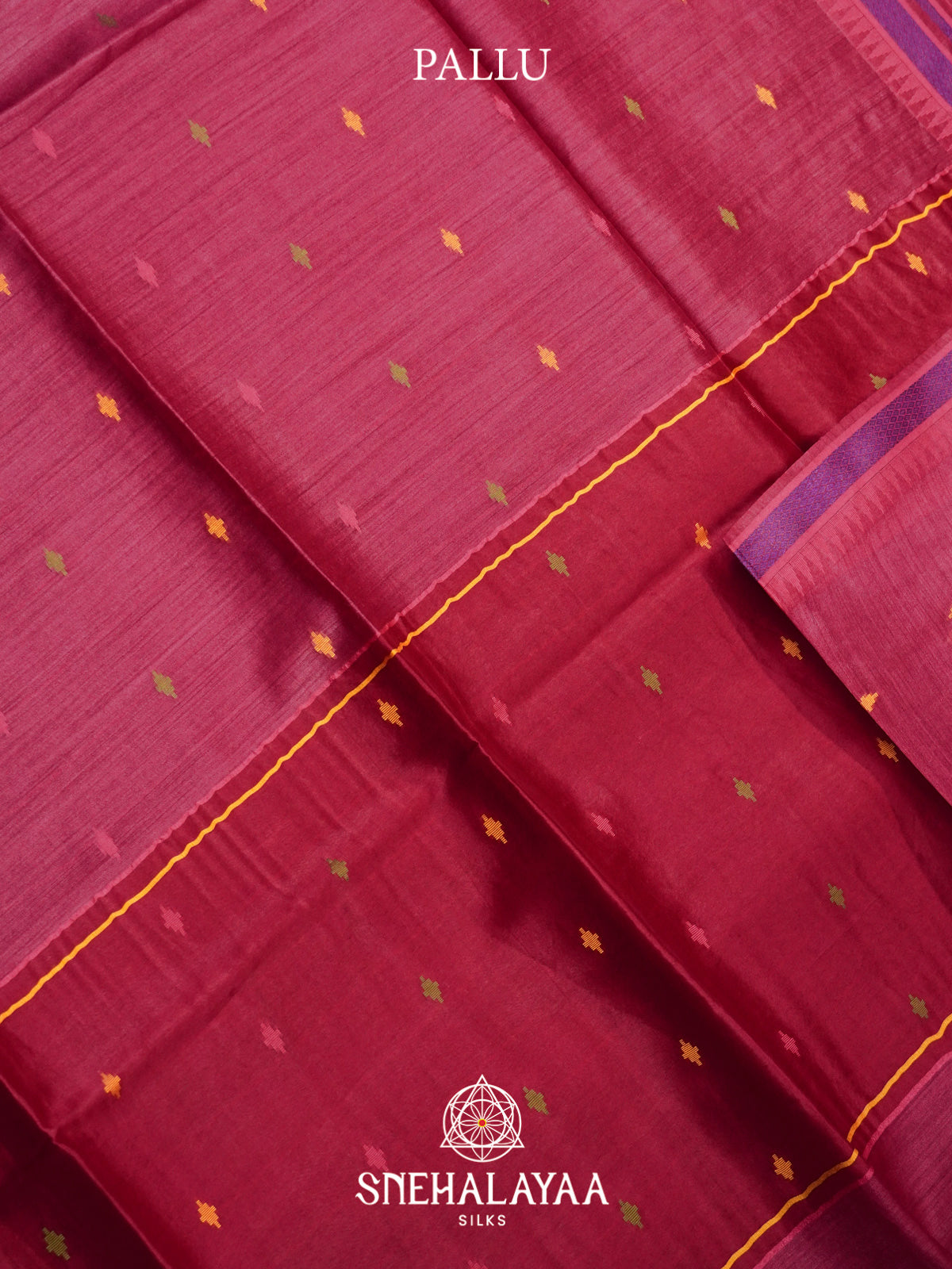 Maroon Matka Tussar Silk Saree