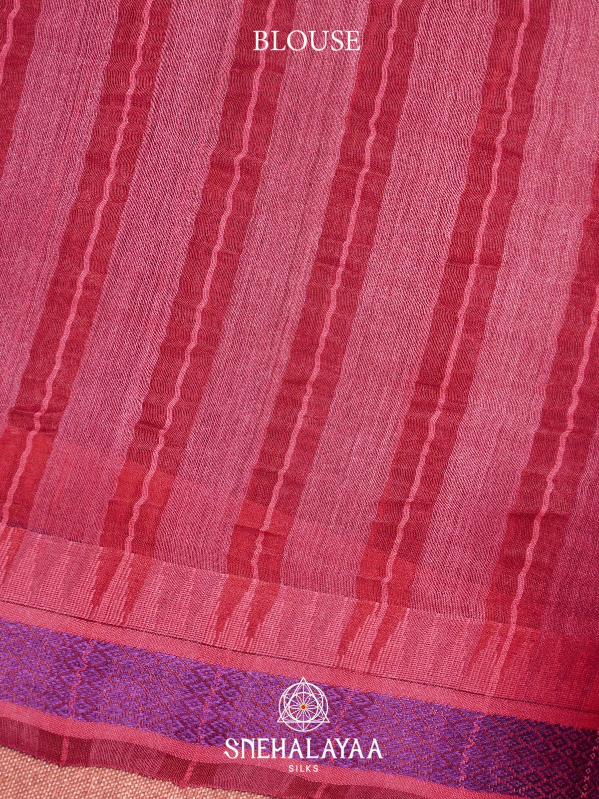 Maroon Matka Tussar Silk Saree