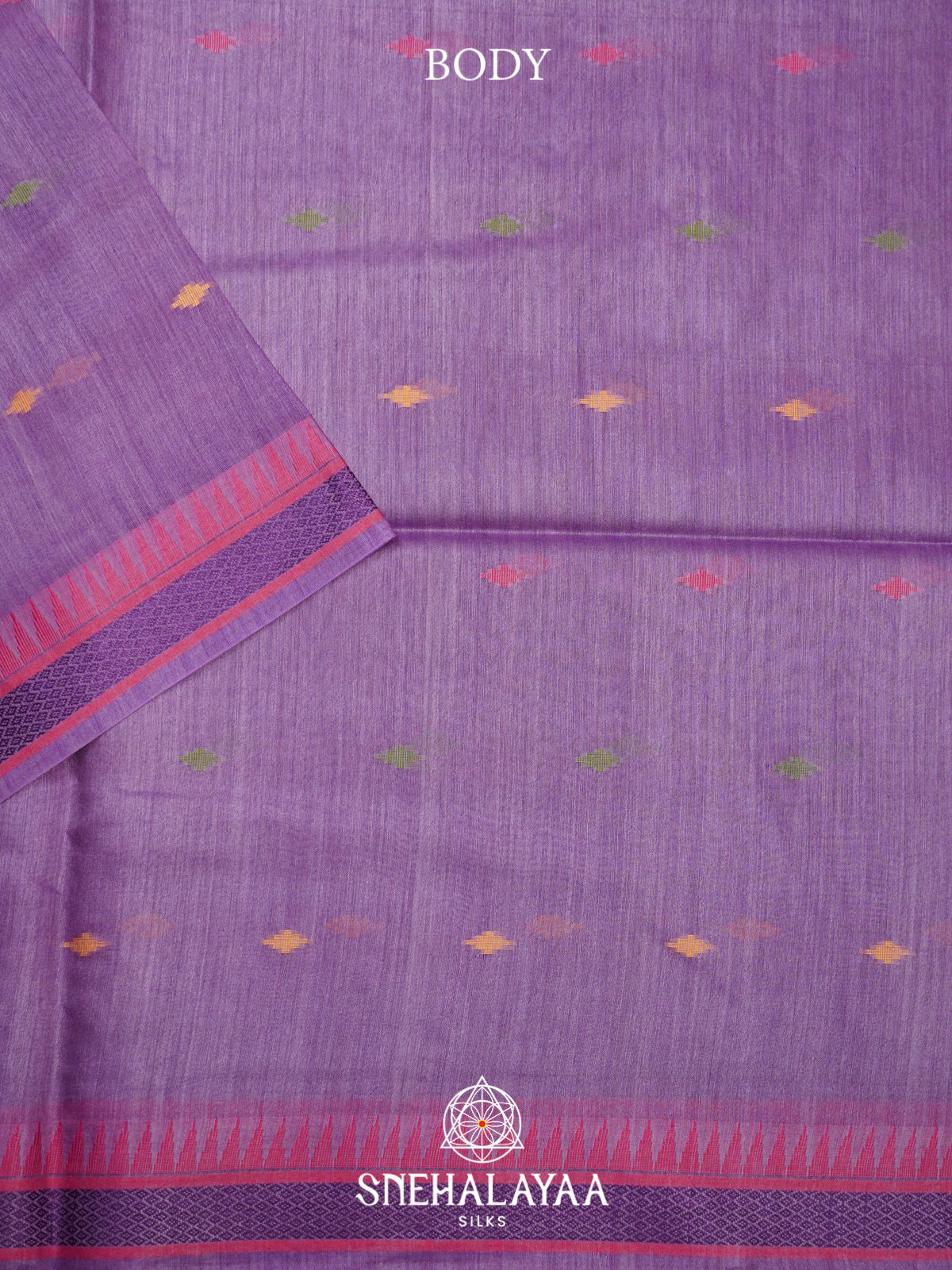 Orchid  Matka Tussar Silk Saree
