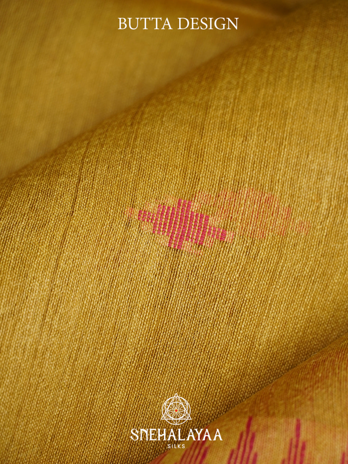 Yellow Matka Tussar Silk Saree