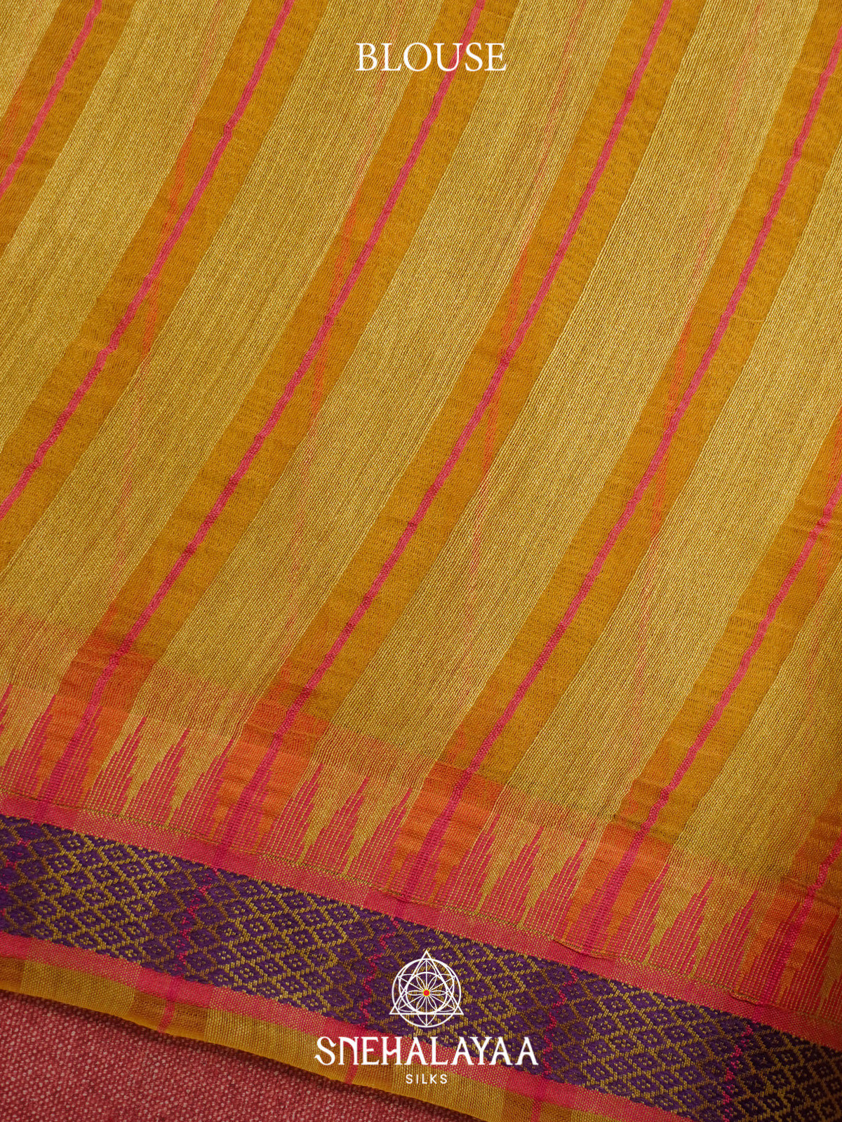 Yellow Matka Tussar Silk Saree