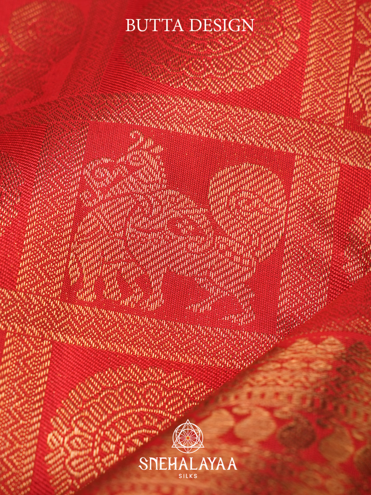 Red Kanjivaram Silk Saree with Gold Zari Traditional Motifs