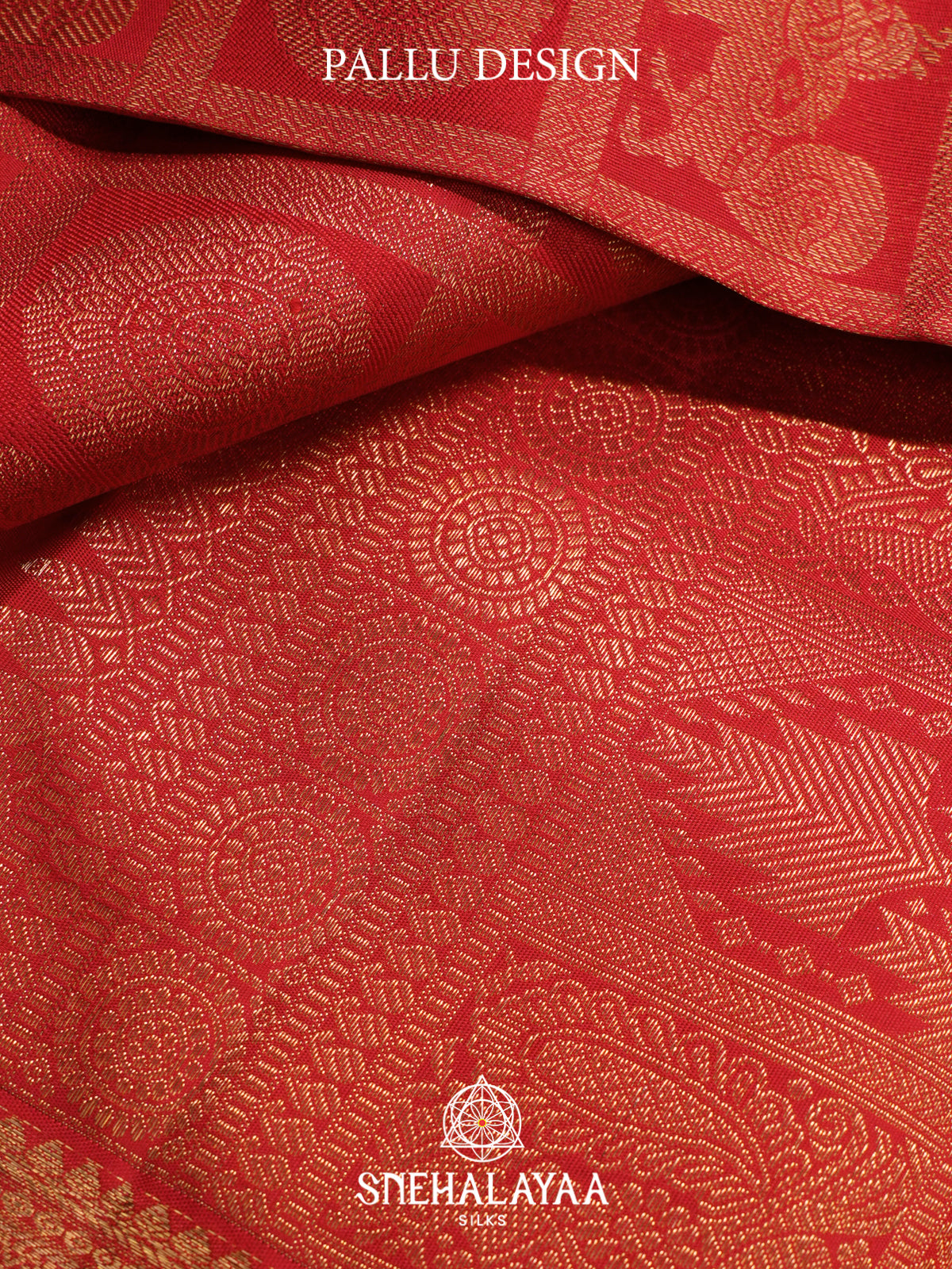 Red Kanjivaram Silk Saree with Gold Zari Traditional Motifs