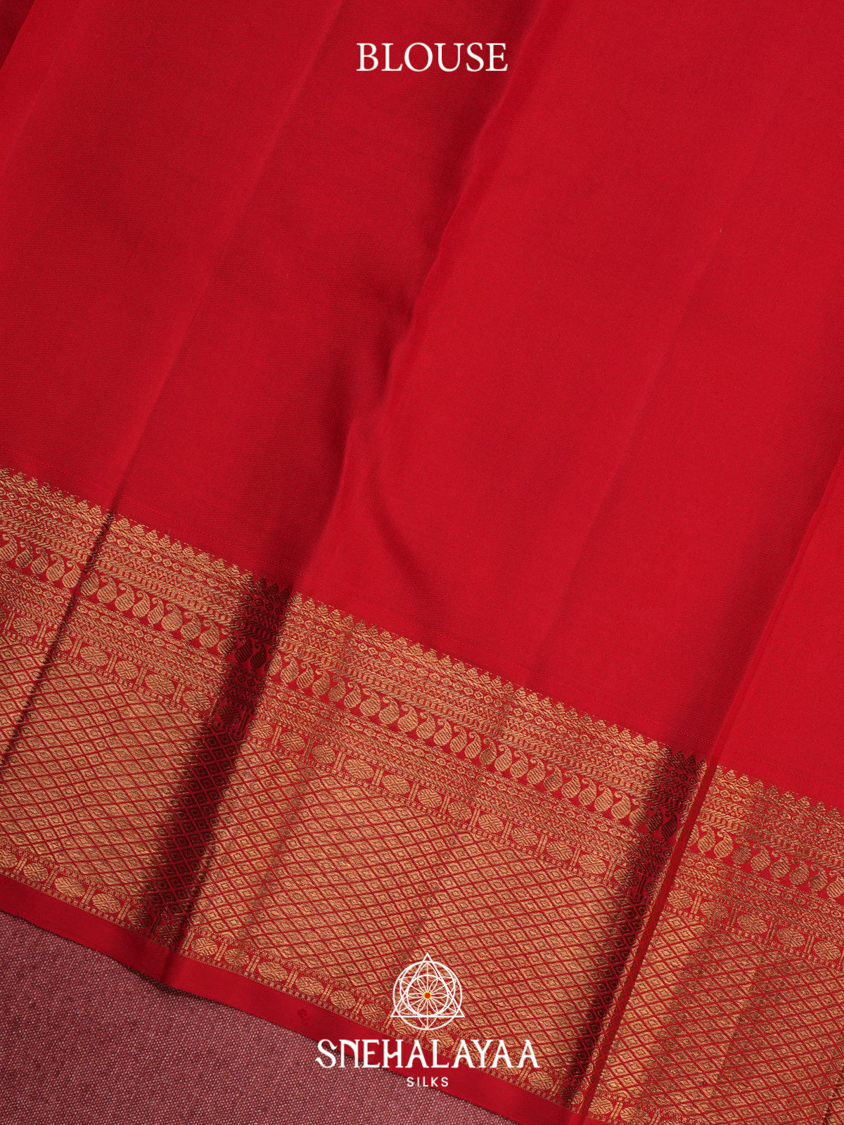Red Kanjivaram Silk Saree with Gold Zari Traditional Motifs