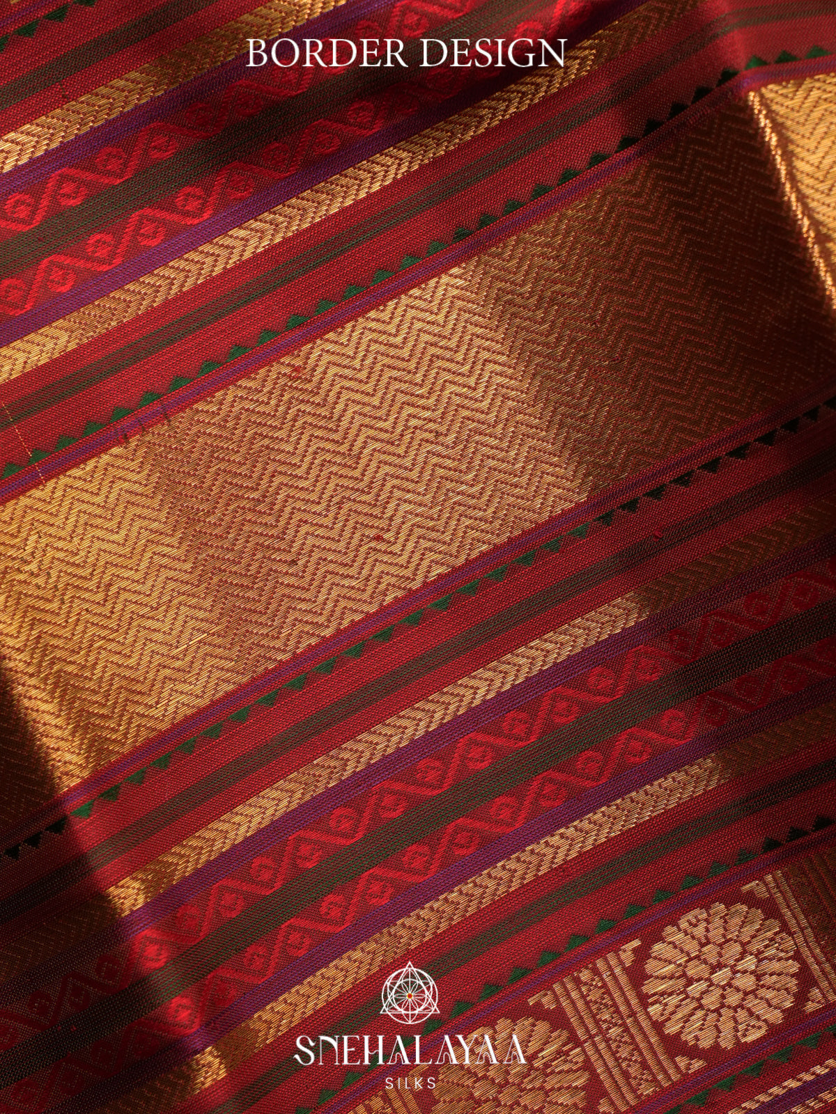 Beige Checked Kanjivaram Silk Saree with Traditional Red Gold Zari Border