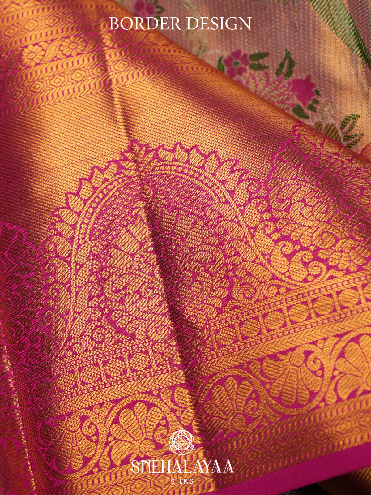 Rose Pink Kanjivaram Silk Saree