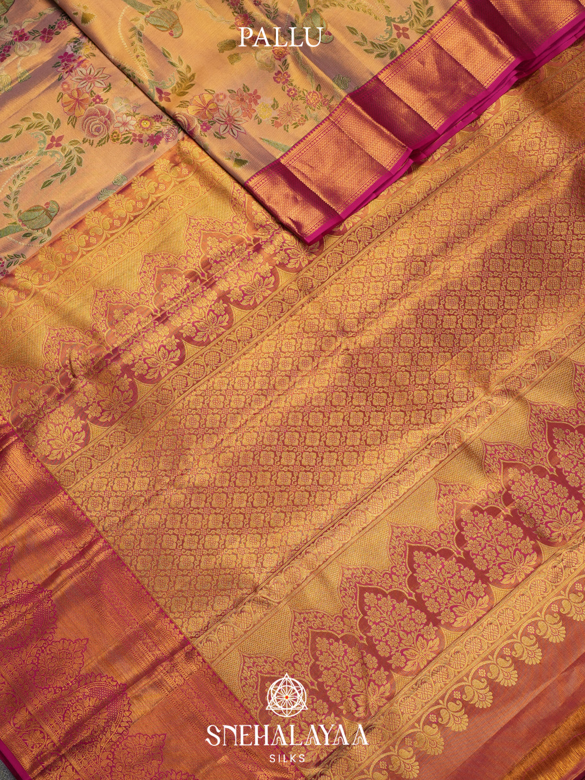 Rose Pink Kanjivaram Silk Saree