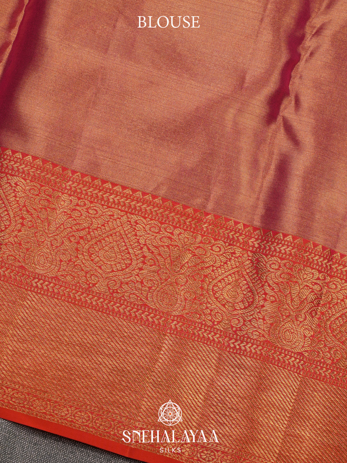 Lavender Kanjivaram Silk Saree with Multicolor Floral Weaving and Red Gold Zari Border