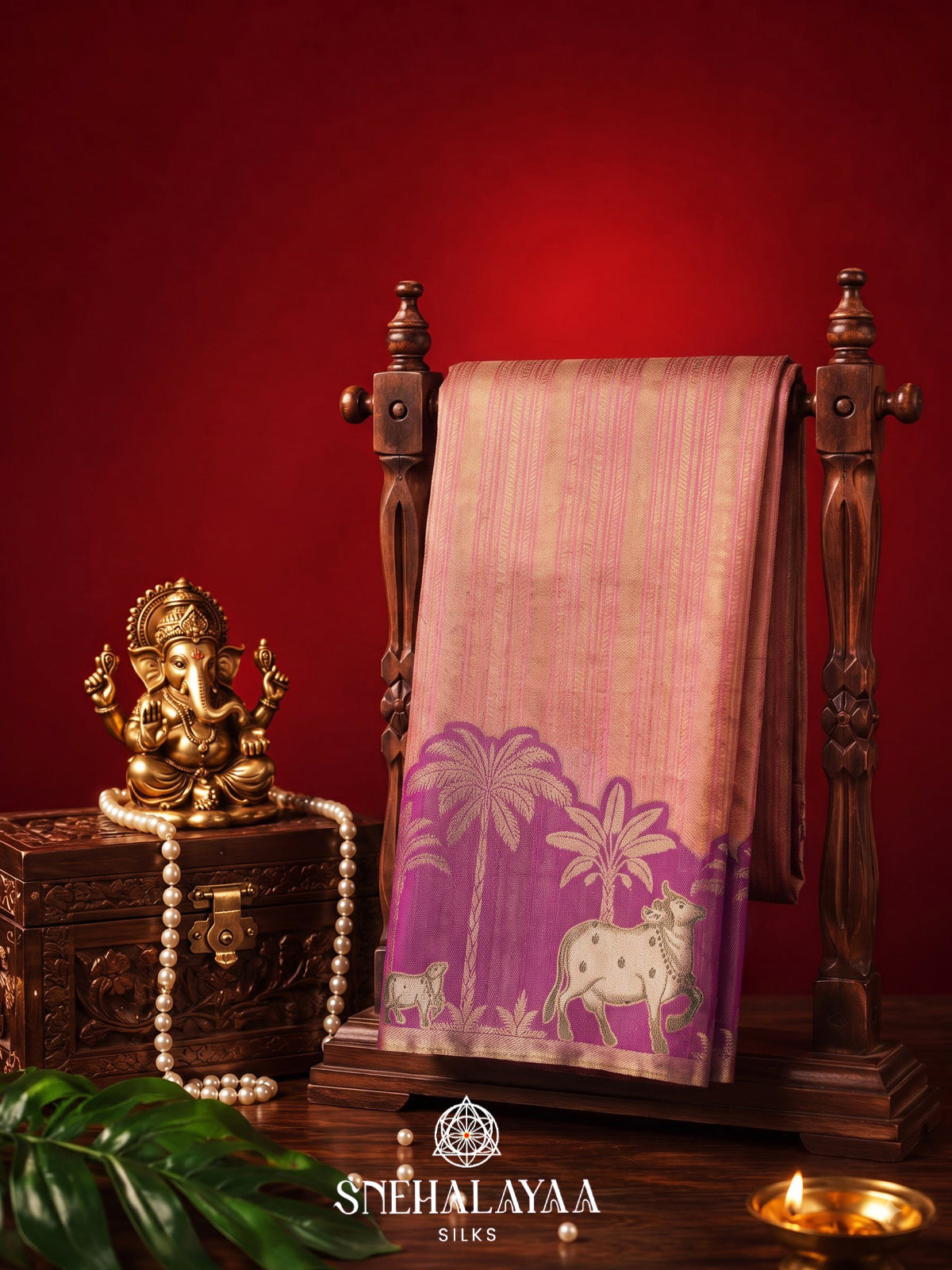 Pink Kanjivaram Silk Saree