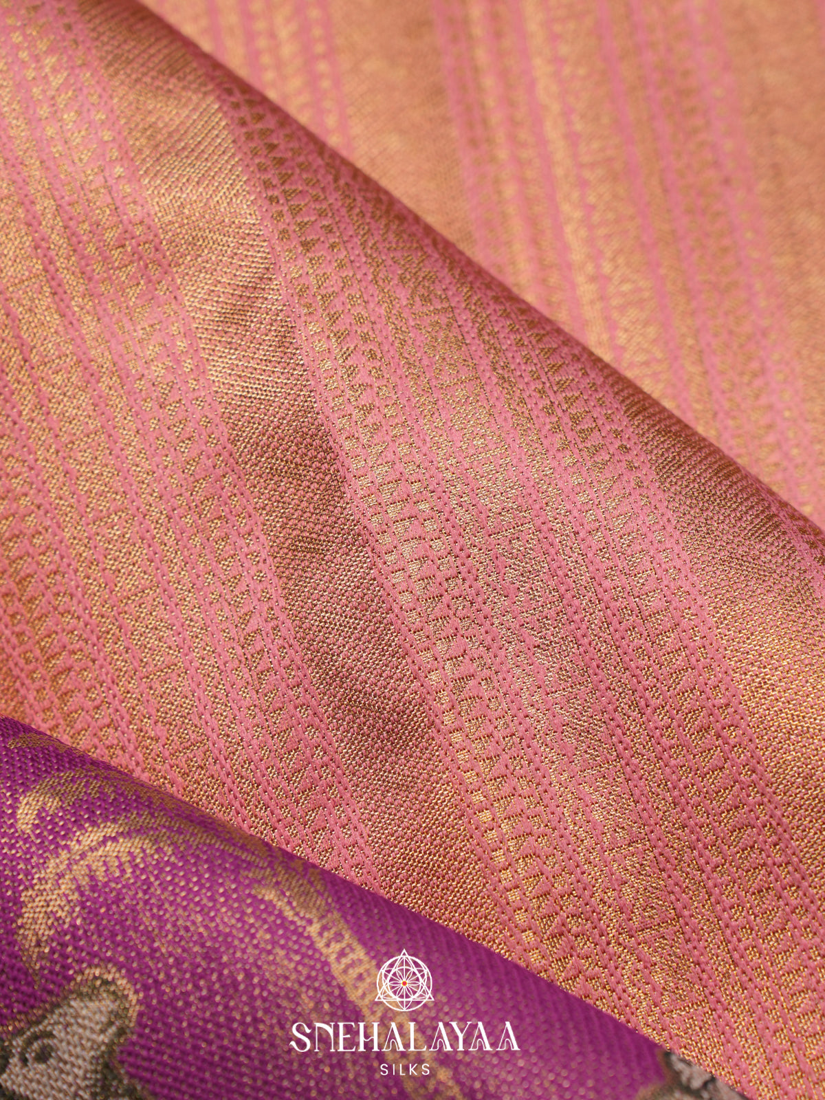 Pink Kanjivaram Silk Saree