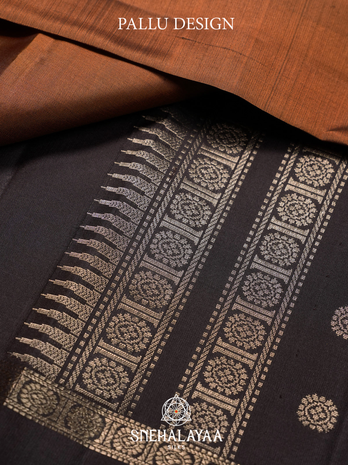 Rust Kanjivaram Silk Saree