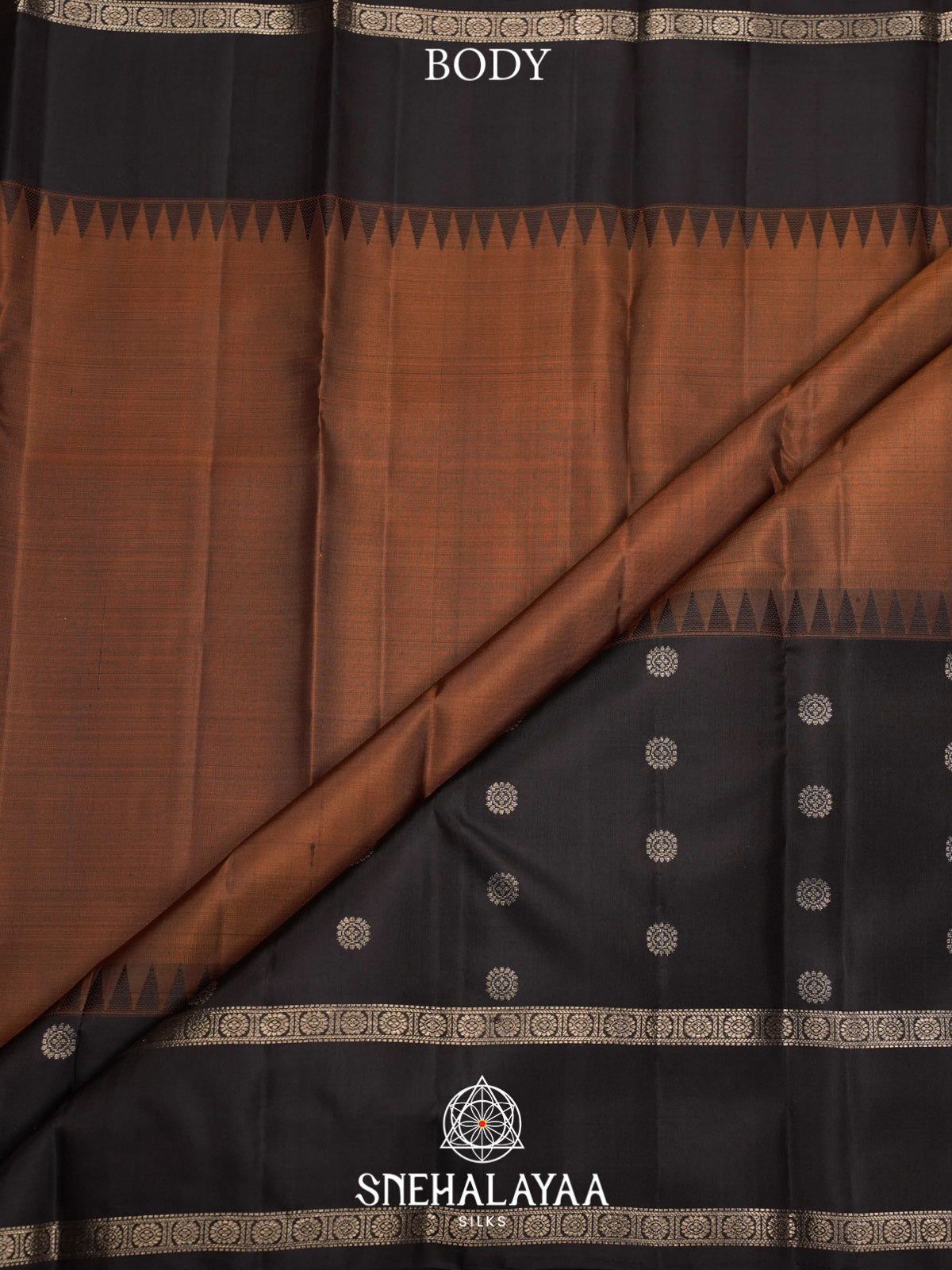 Rust Kanjivaram Silk Saree