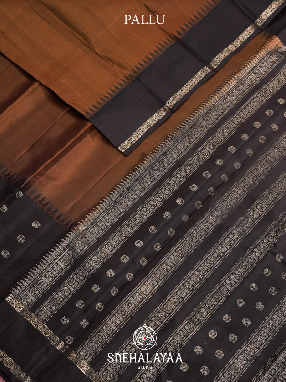 Rust Kanjivaram Silk Saree