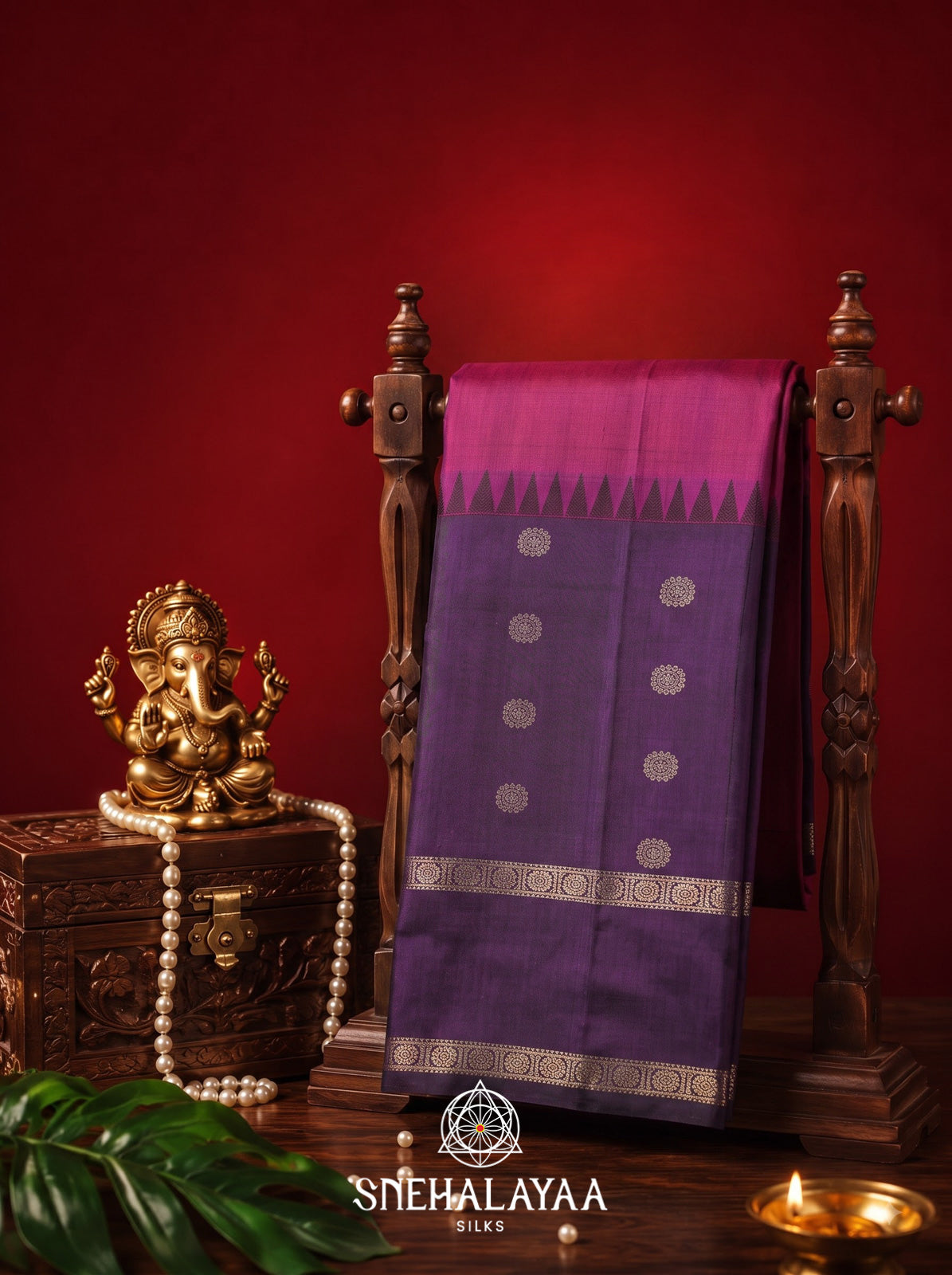 Magenta Kanjivaram Silk Saree