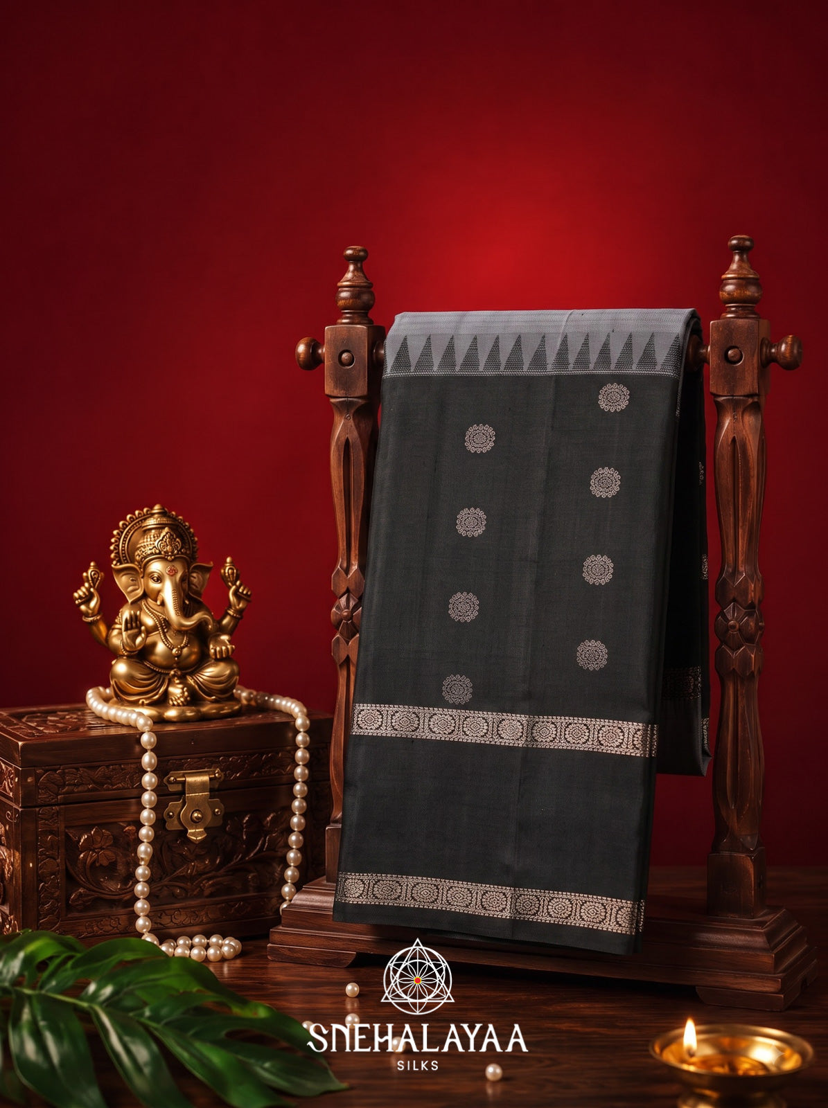 Grey Kanjivaram Silk Saree