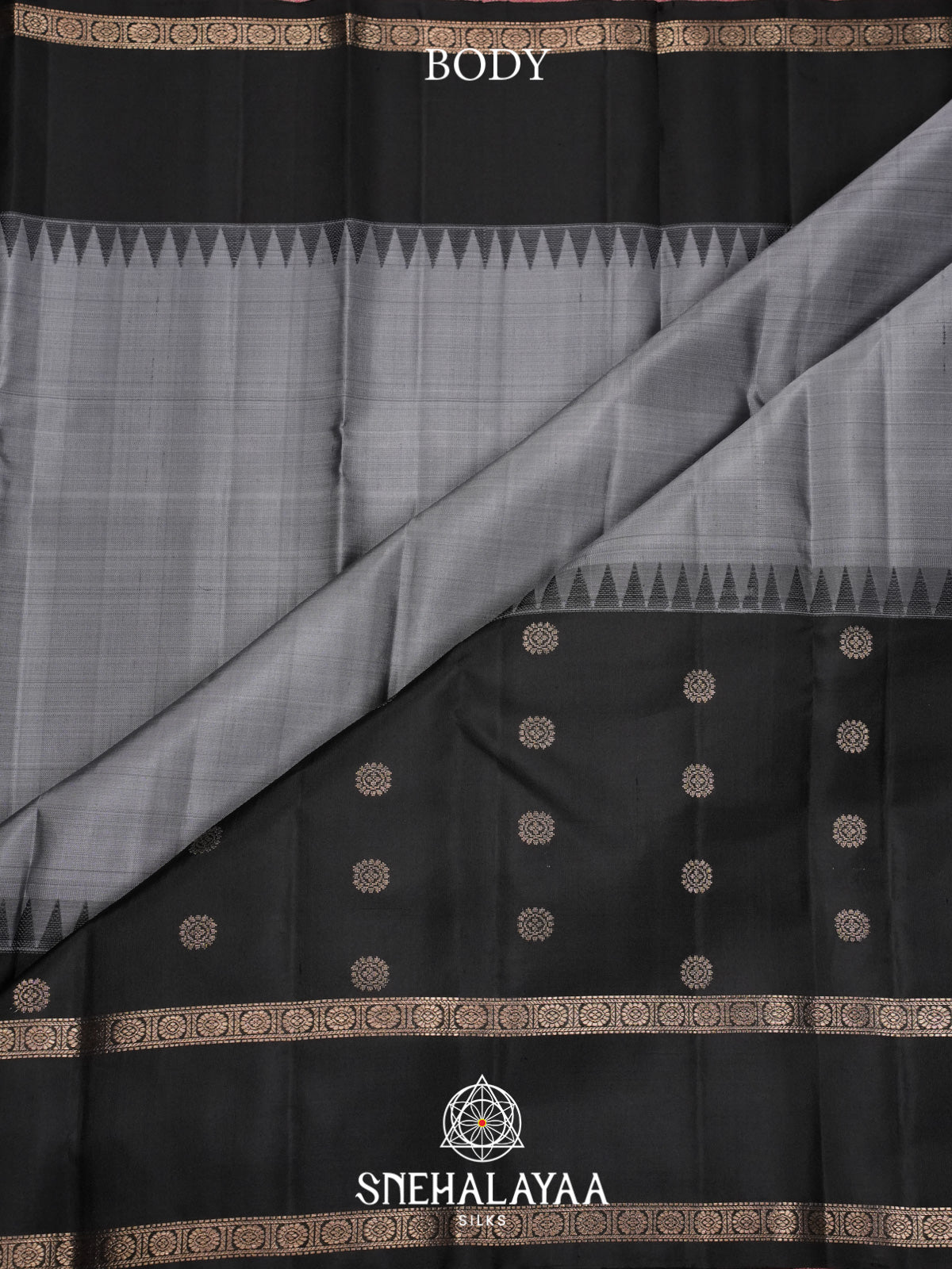 Grey Kanjivaram Silk Saree