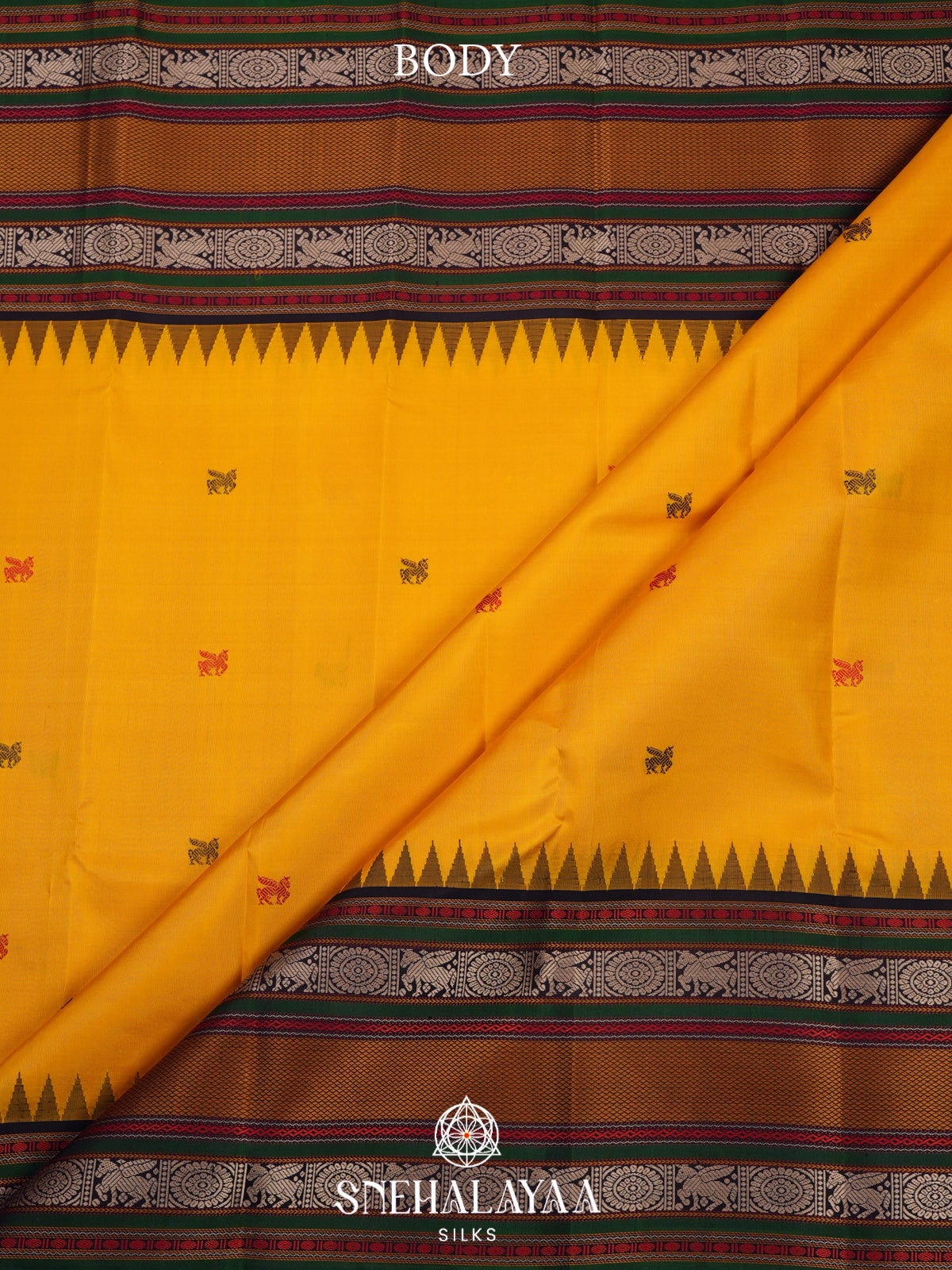 Yellow Kanjivaram Silk Saree