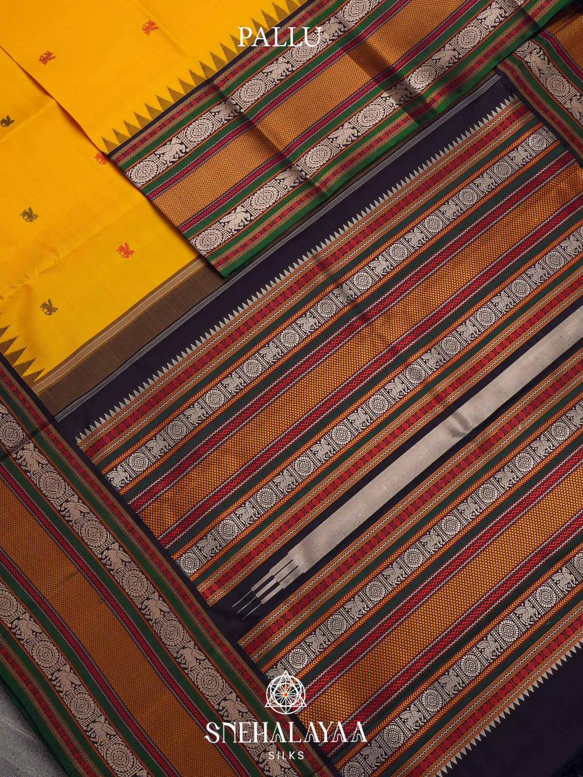 Yellow Kanjivaram Silk Saree