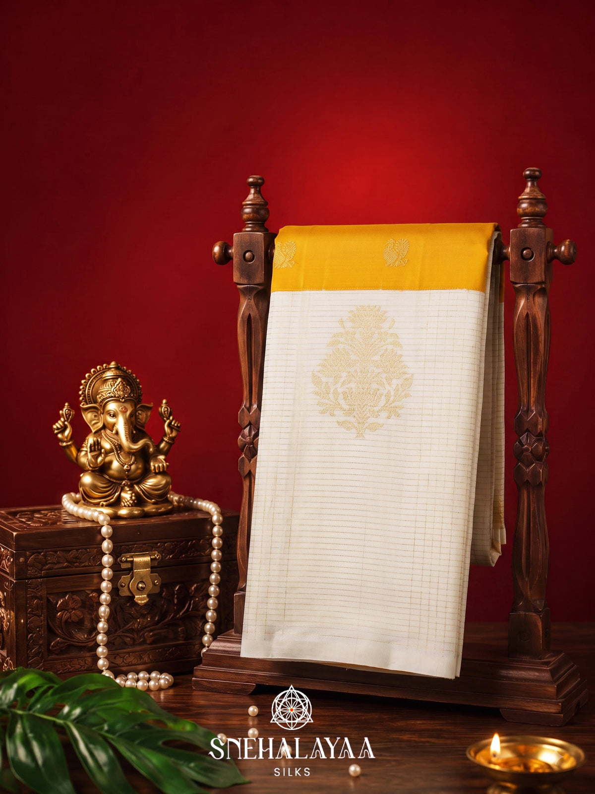 Mango Yellow Kanjivaram Silk Saree