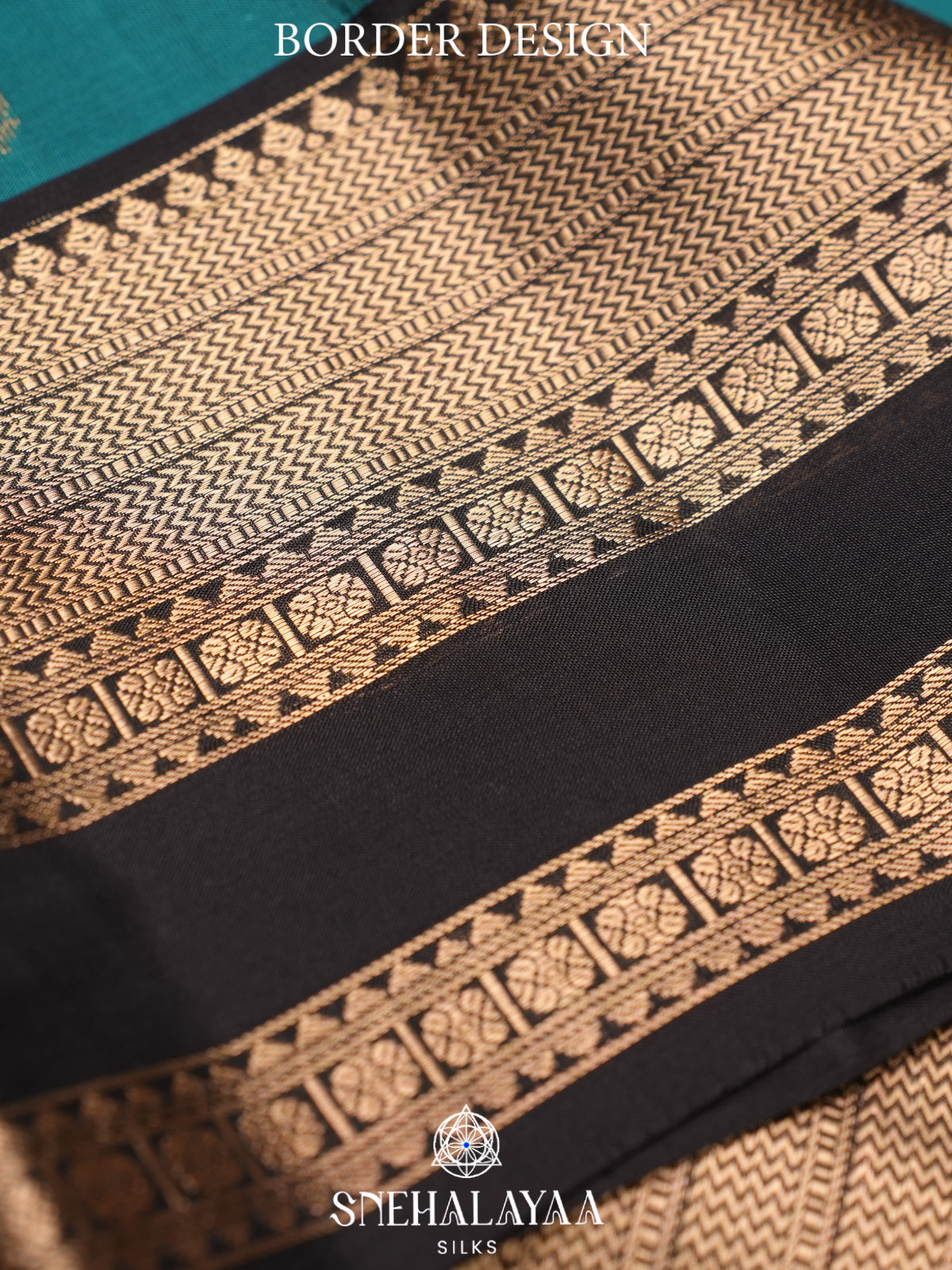 Teal Blue Kanjivaram Silk Saree