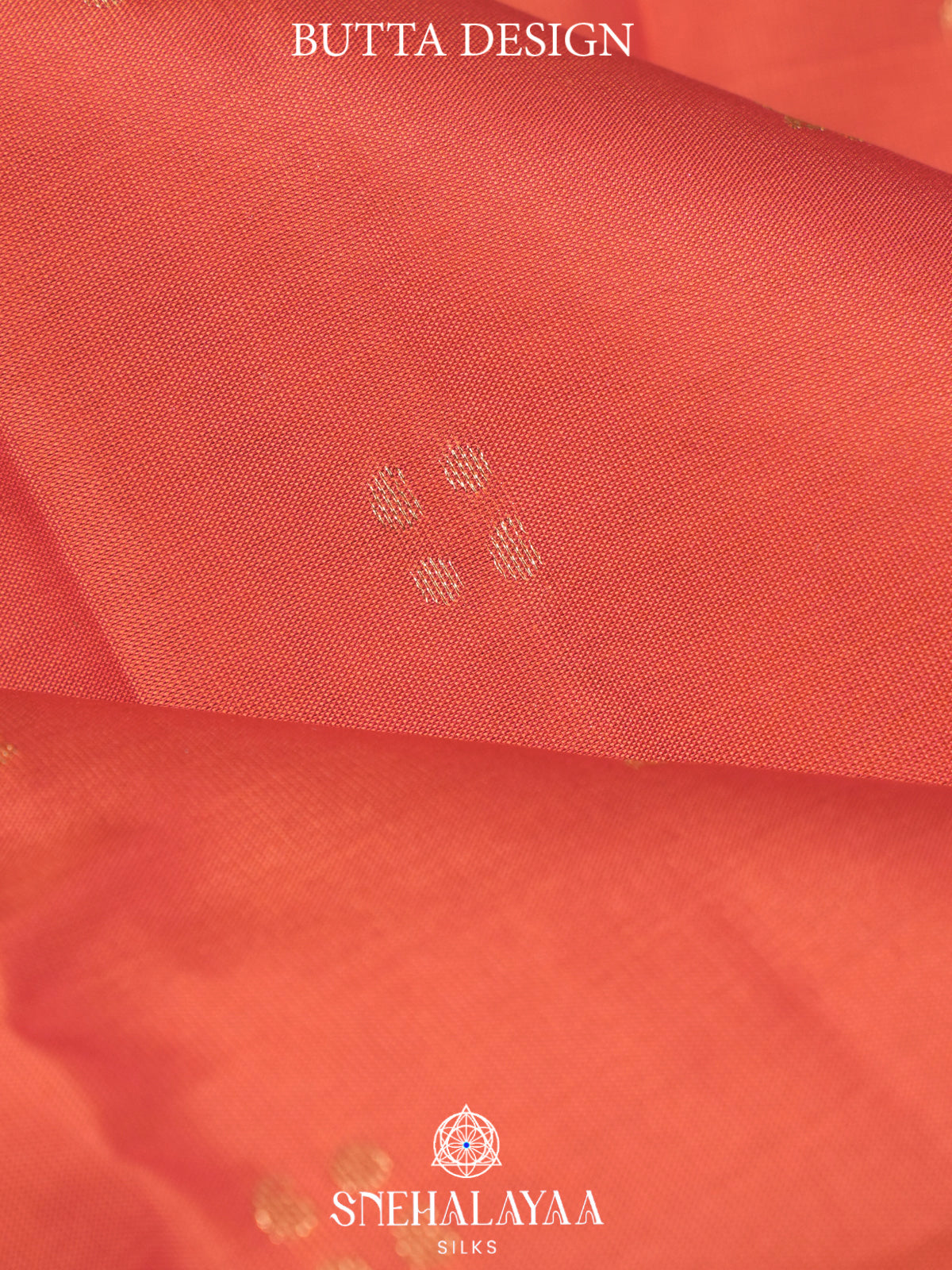 Coral Pink Kanjivaram Silk Saree