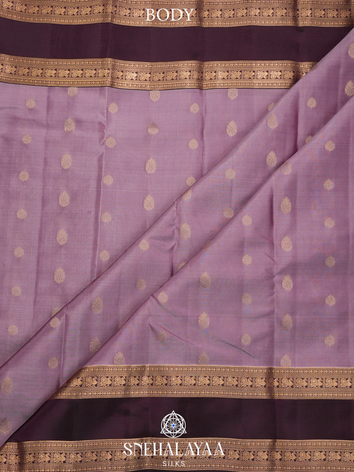 Lilac Kanjivaram Silk Saree