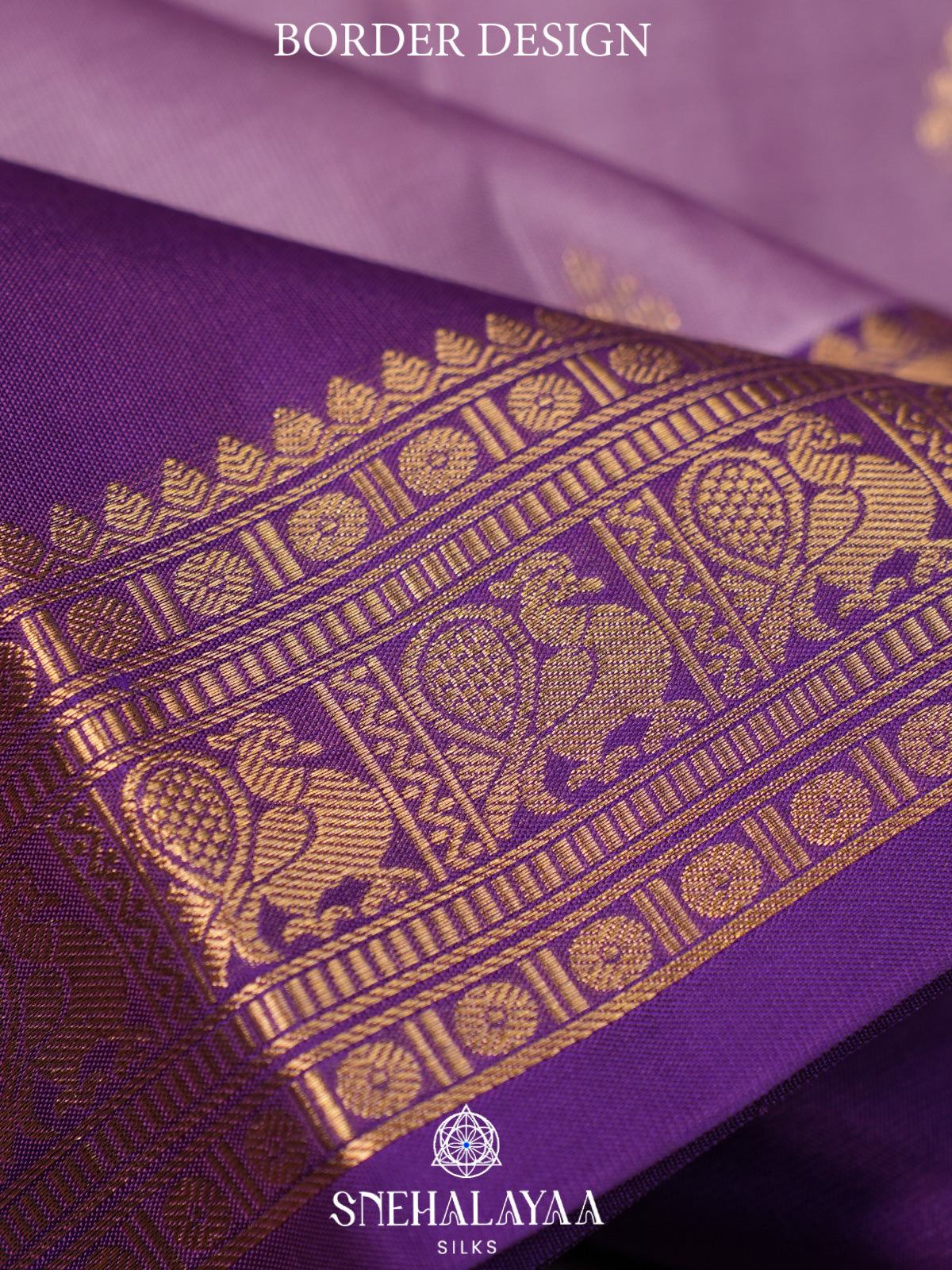 Lilac Kanjivaram Silk Saree