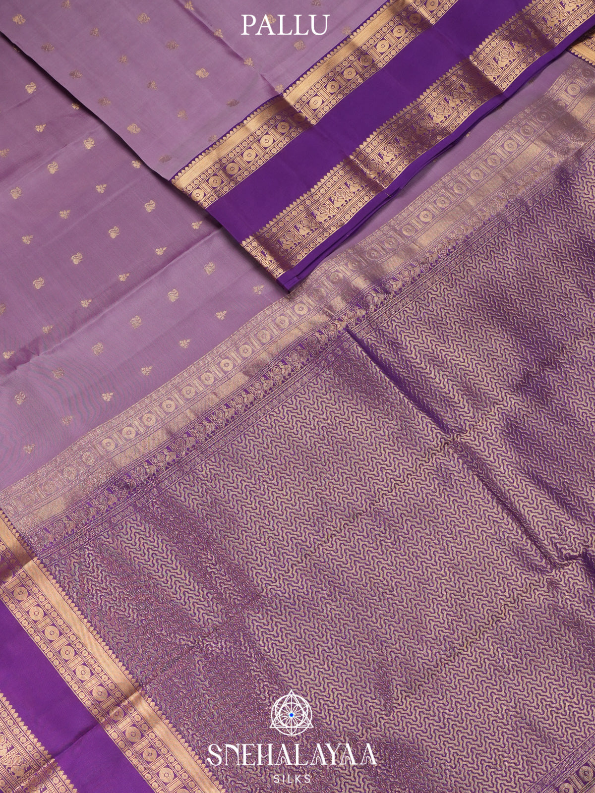 Lilac Kanjivaram Silk Saree