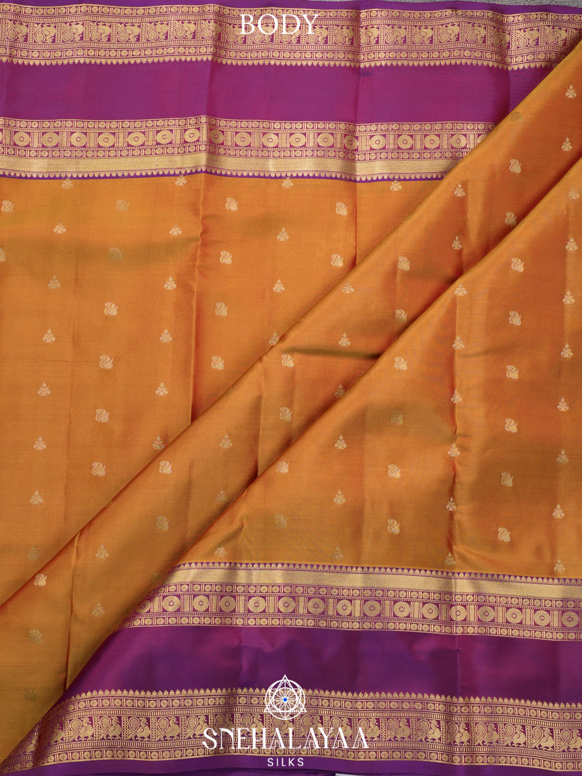 Orange Kanjivaram Silk Saree