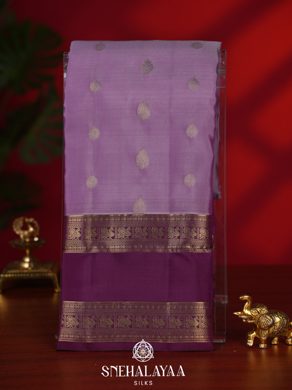Lavender Kanjivaram Silk Saree