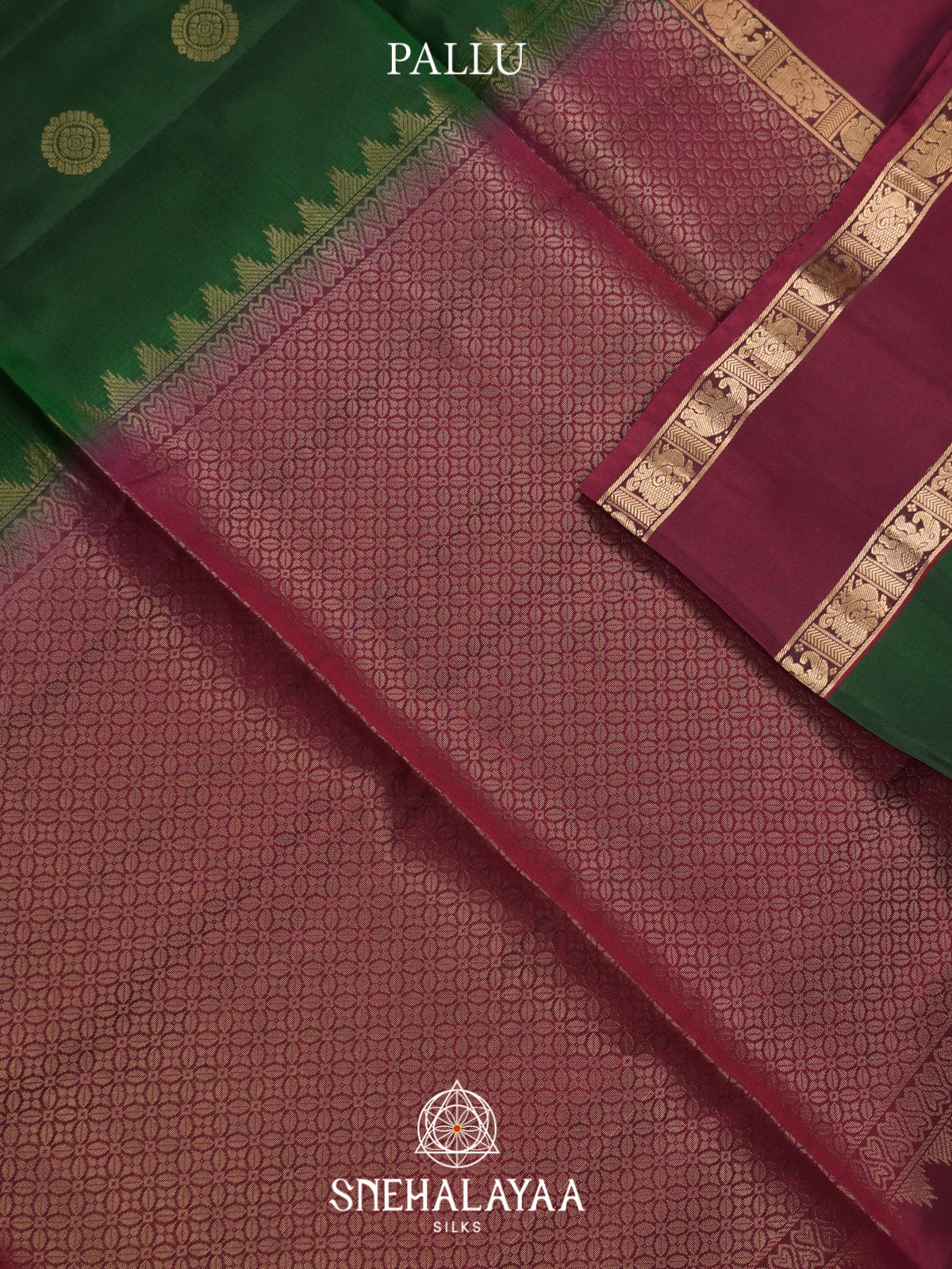 Forest Green Soft Silk Saree